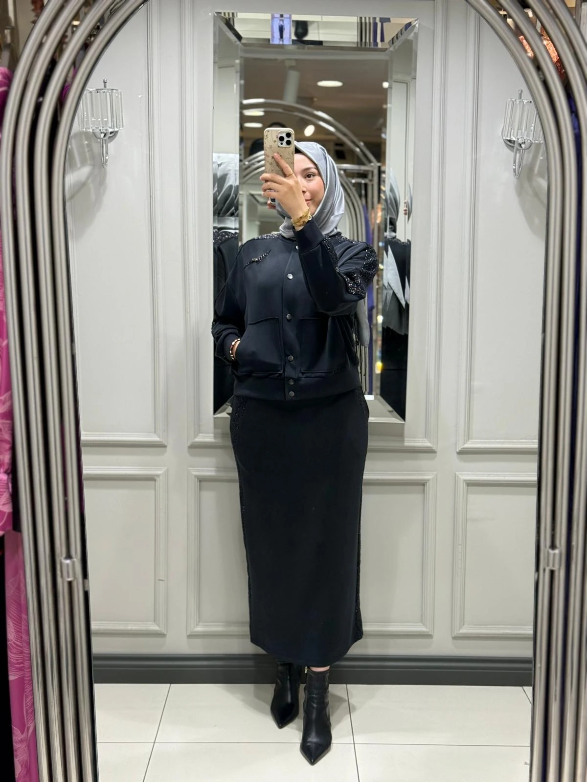 MY312 ETEKLİ TAKIM - SİYAH