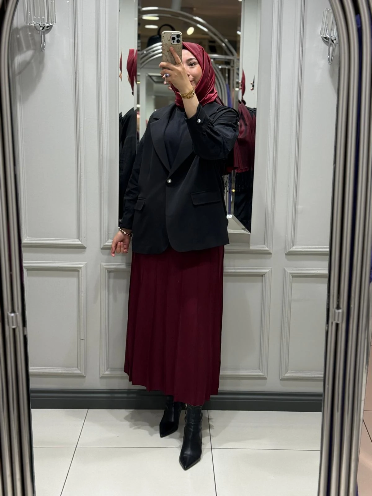 MY312 DÜĞMELİ CEKET - SİYAH