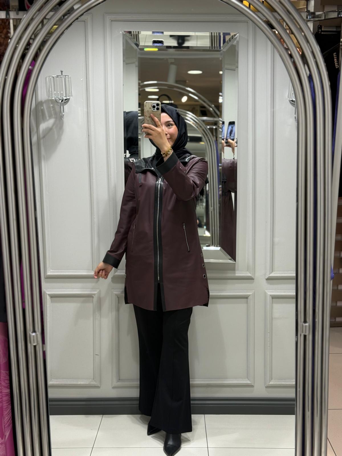 BARUTDERİ ÇİFT TARAFLI KABAN - BORDO