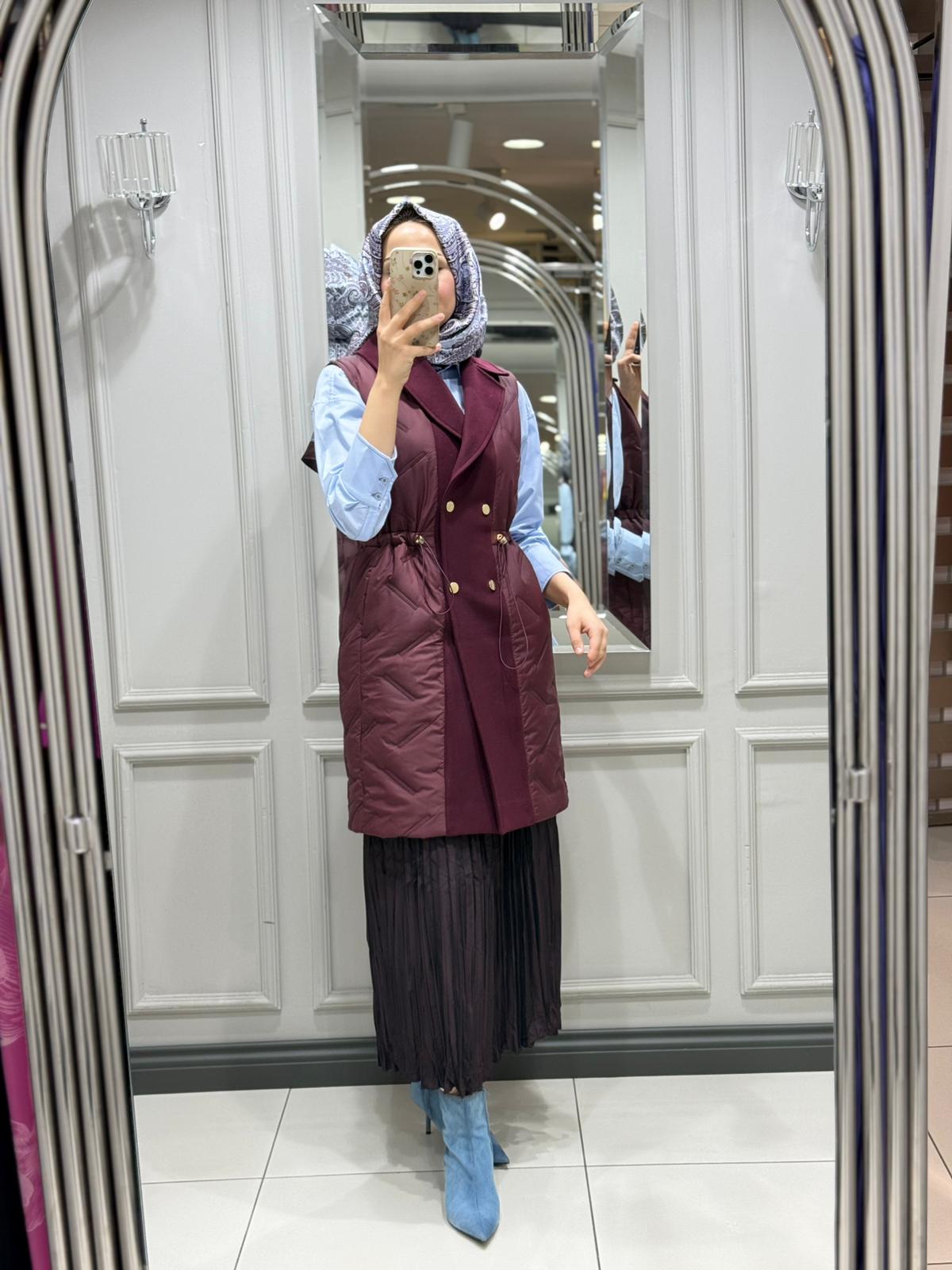 YEŞİM ÖZCAN YELEK - BORDO