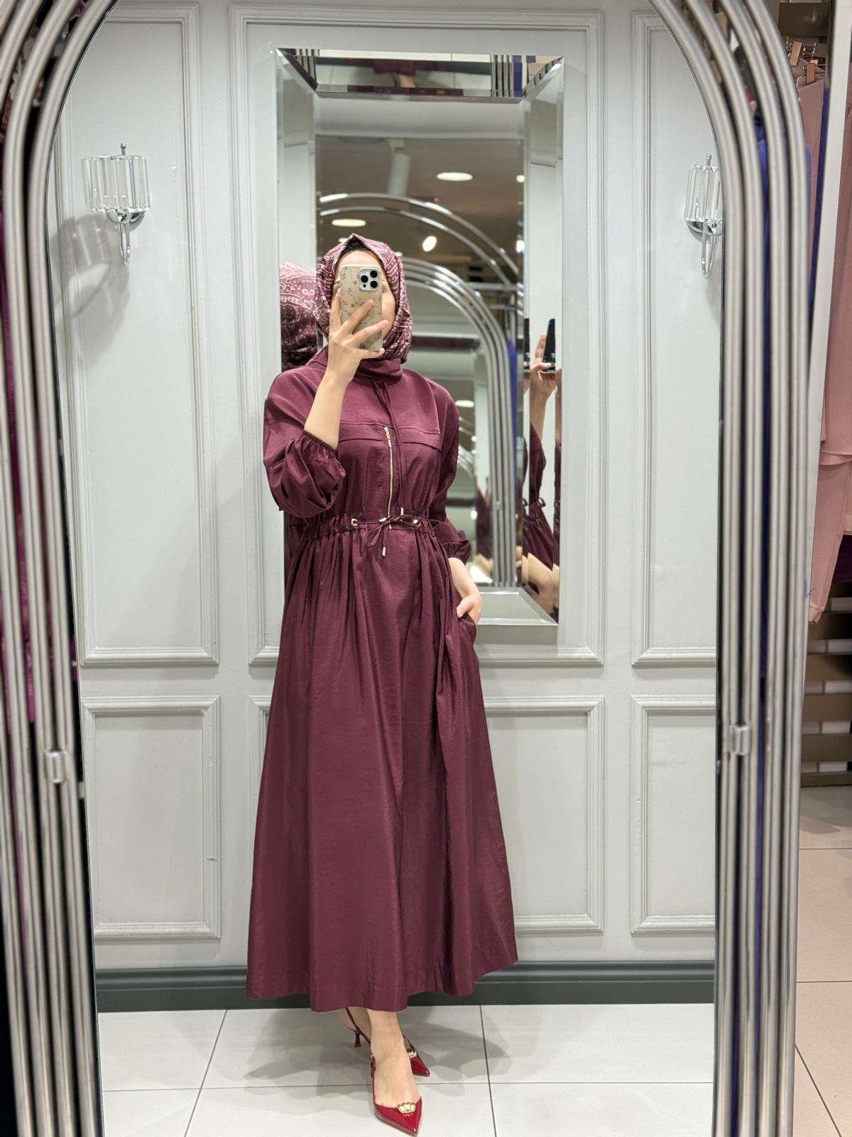 CLANDE ELBİSE - BORDO