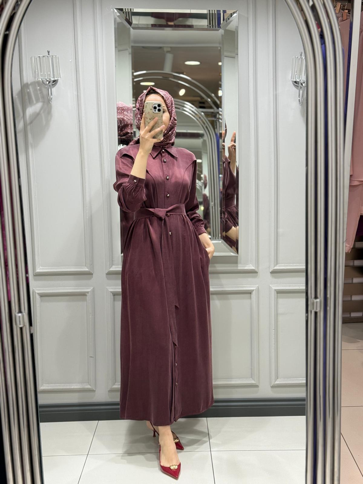 CLANDE ELBİSE - BORDO