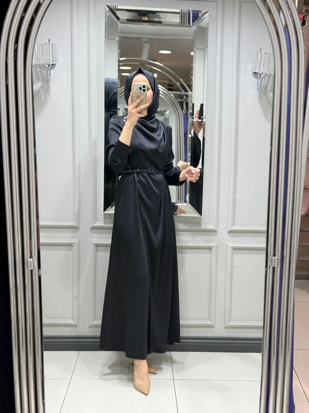 SENNA NATALİ ELBİSE - SİYAH