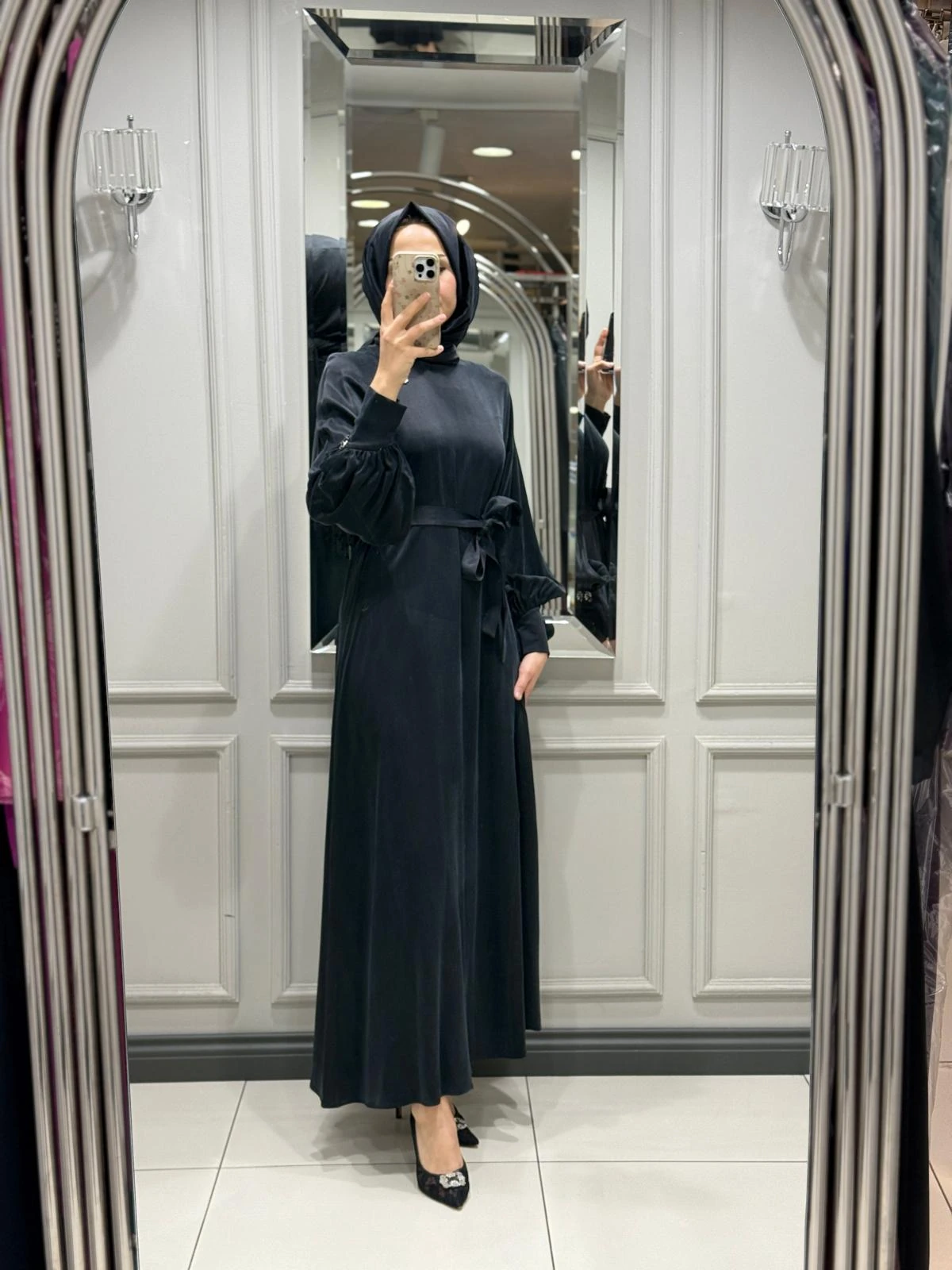 SENNA LARİN ELBİSE - SİYAH