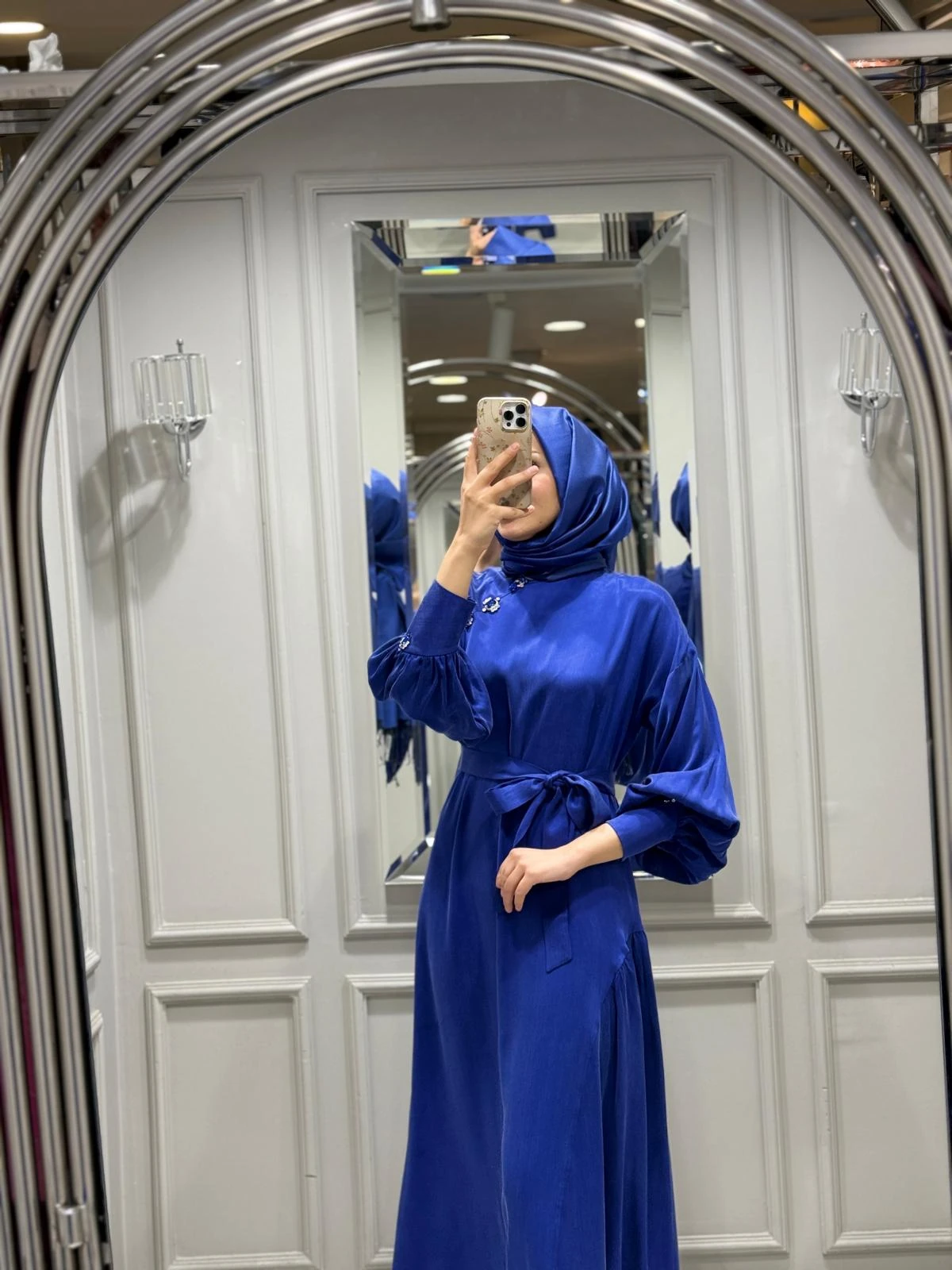 SENNA LARİN ELBİSE - SAX MAVI