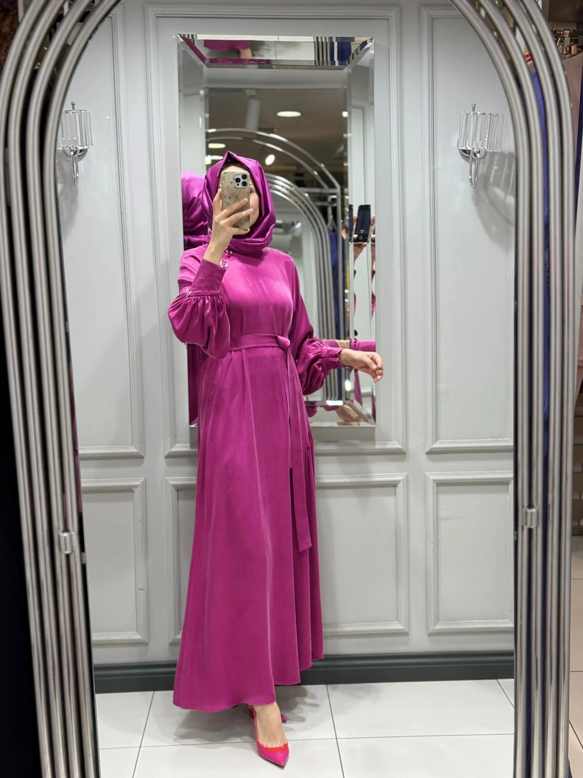 SENNA LARİN ELBİSE - FUSYA