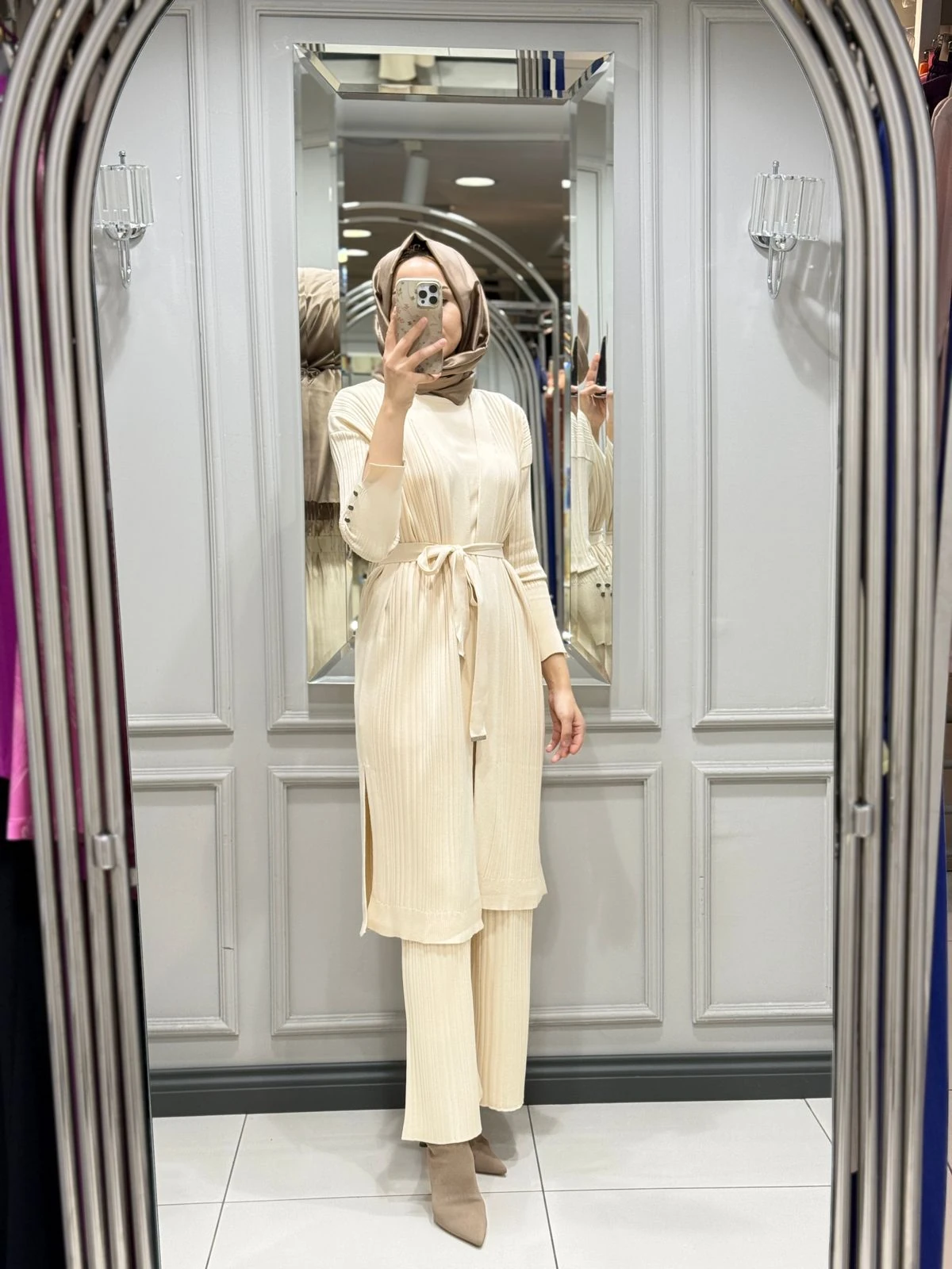 MY312 ÜÇLÜ TRİKO TAKIM - EKRU