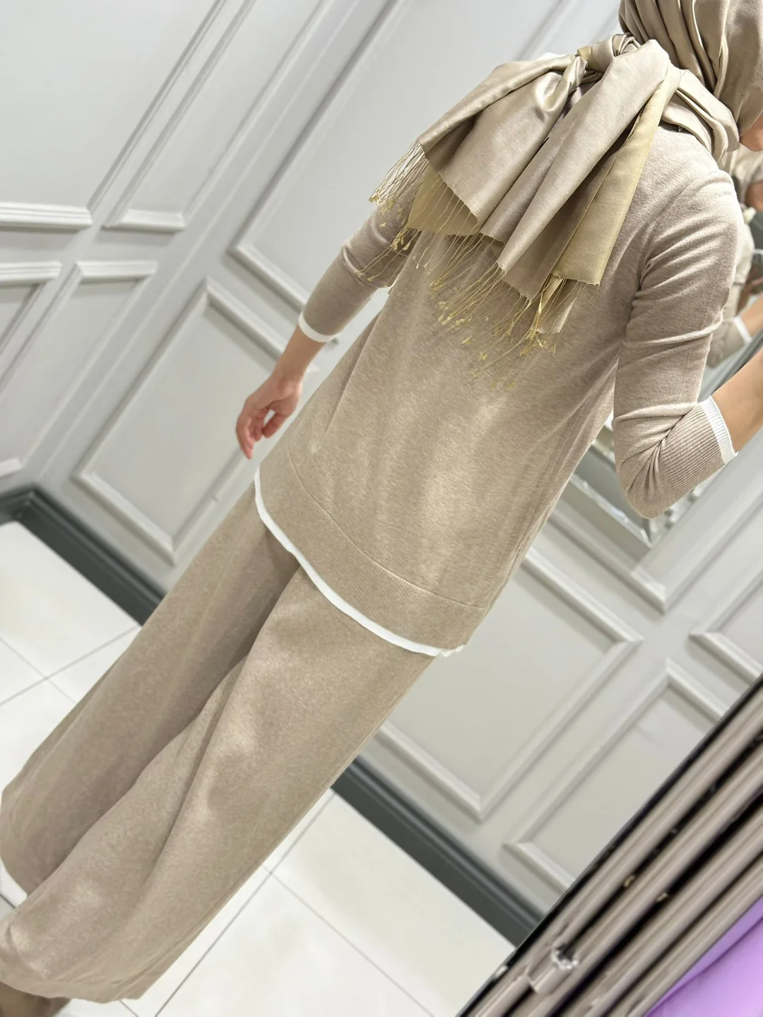 DALİDA YAKASI YIRTMAÇLI TRİKO TUNİK TAKIM