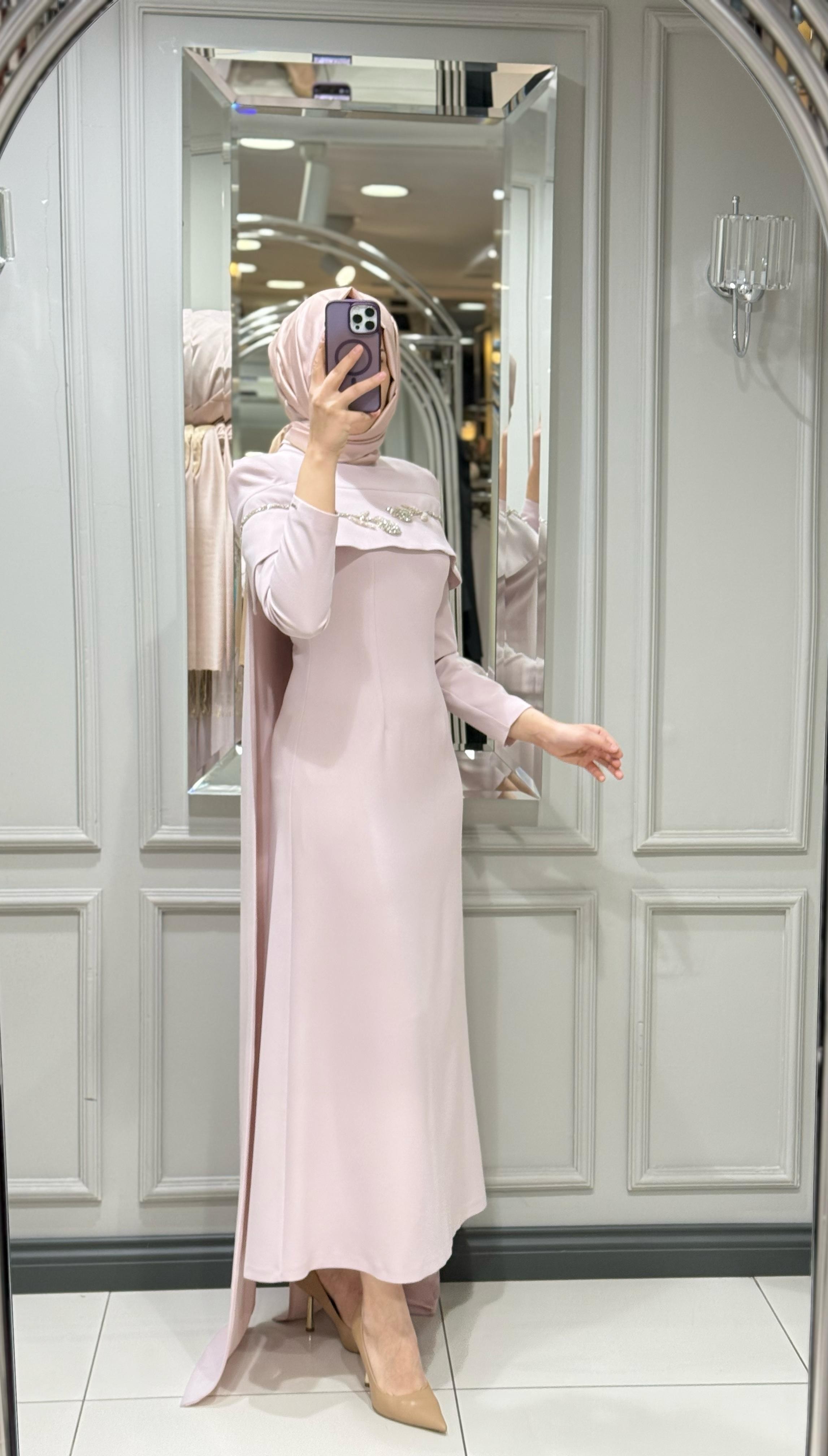 SENNA VERA ELBİSE - PUDRA
