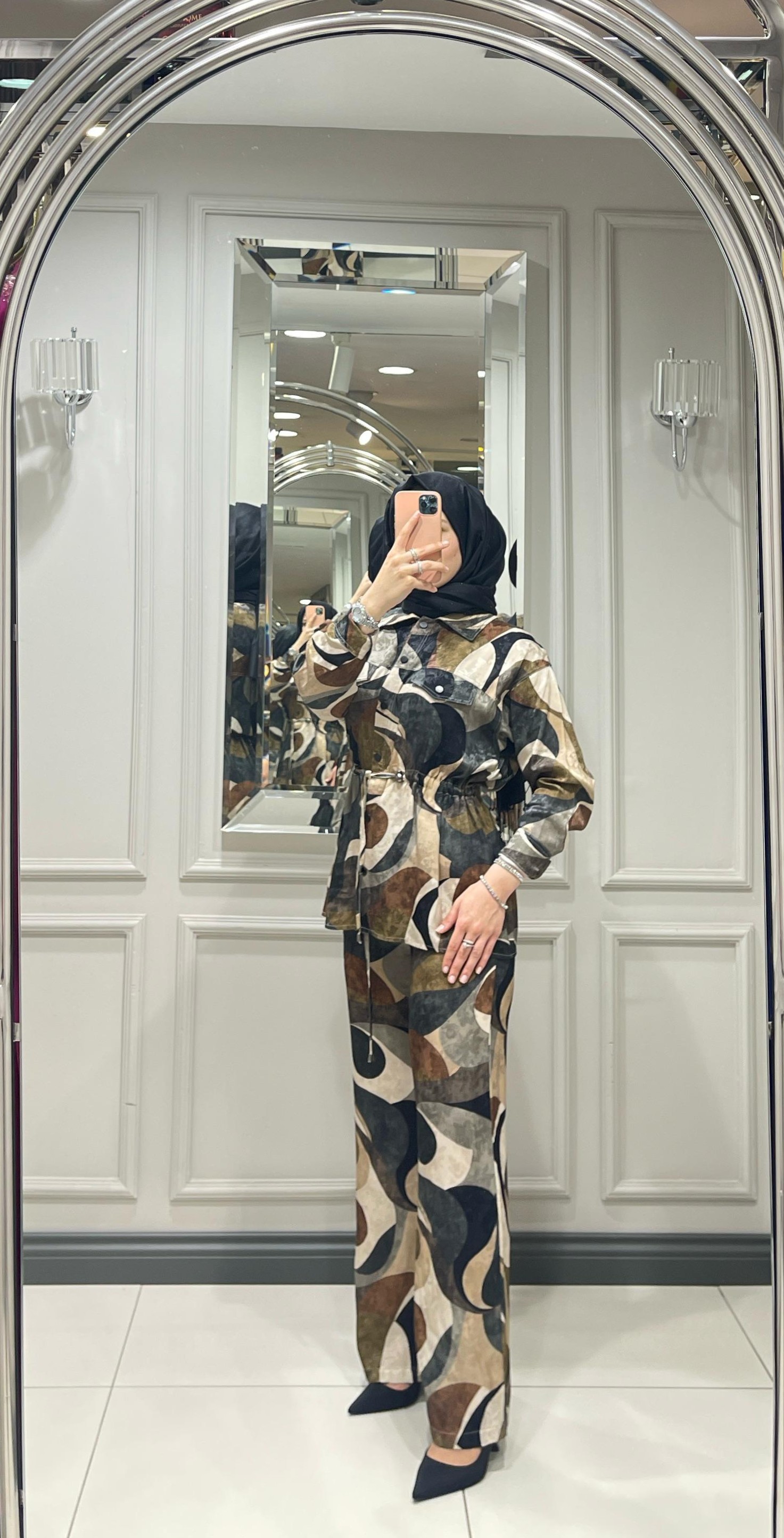 ON FASHION BOL PAÇA DESENLİ PANTOLON