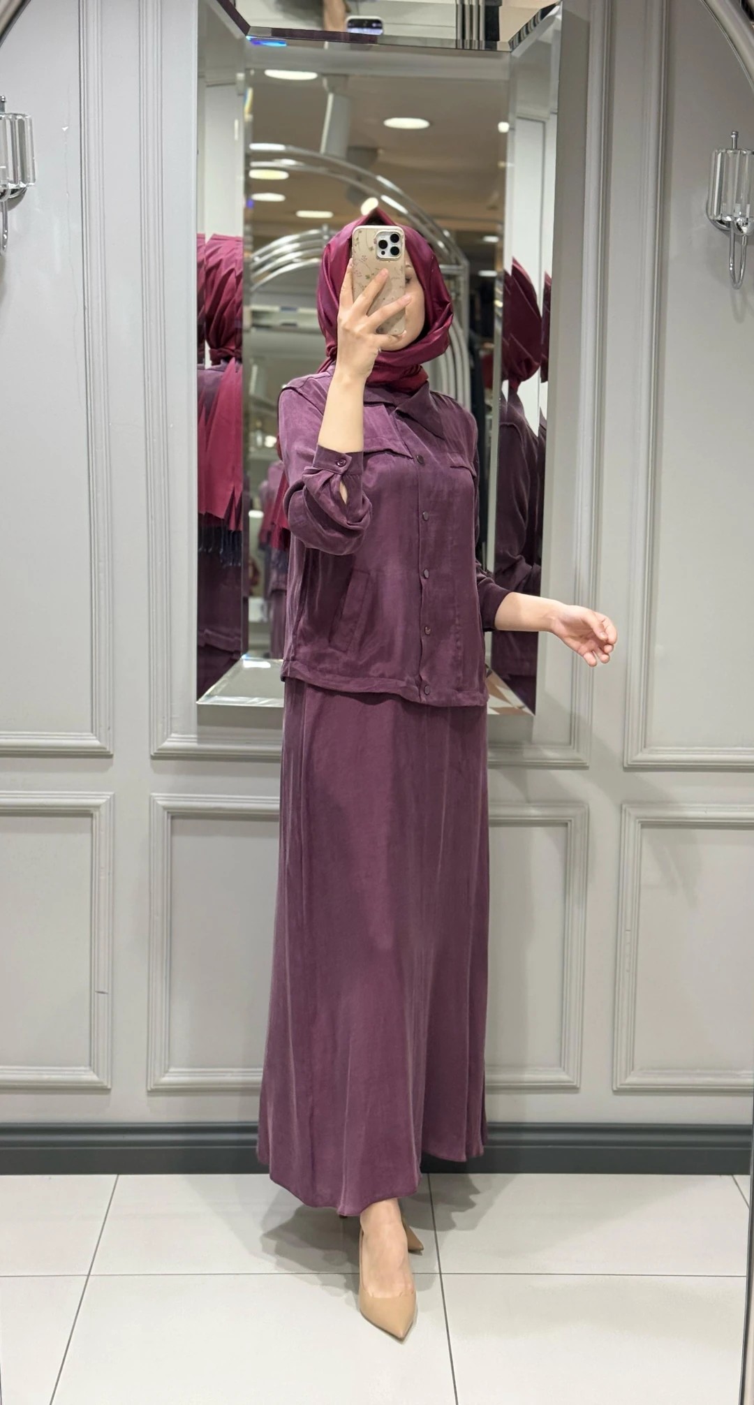 ALMARWAH ELBİSE - BORDO