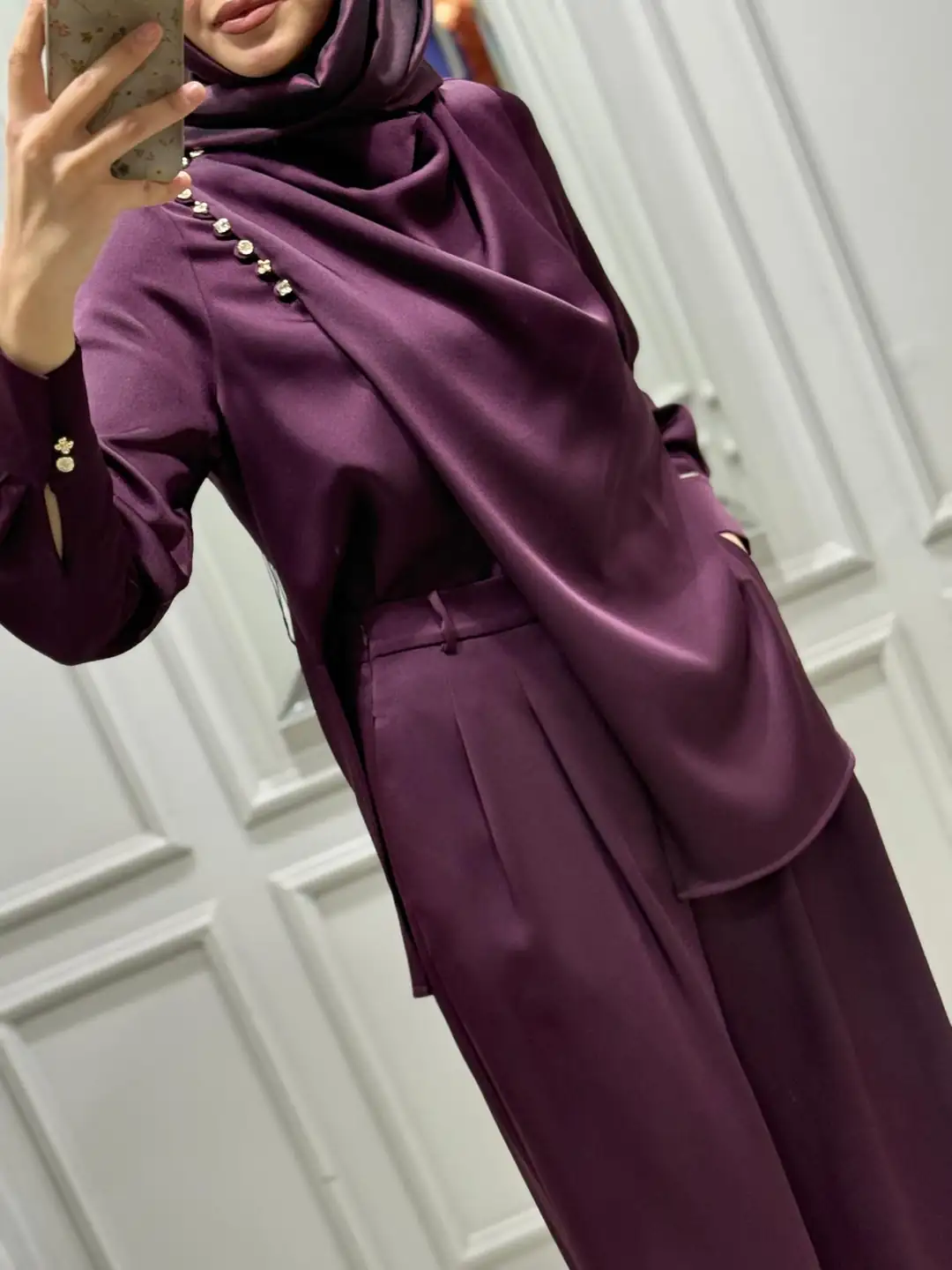 SENNA NATALİ BLUZ PANTOLON(MÜRDÜM)