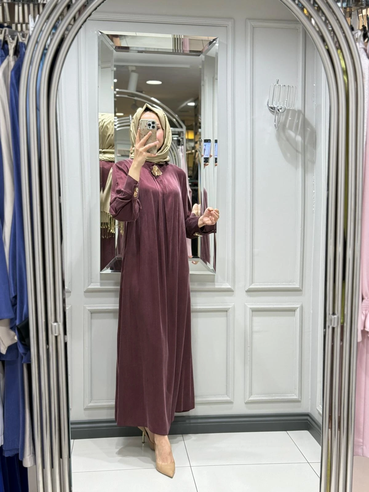 CLANDE ELBİSE - BORDO