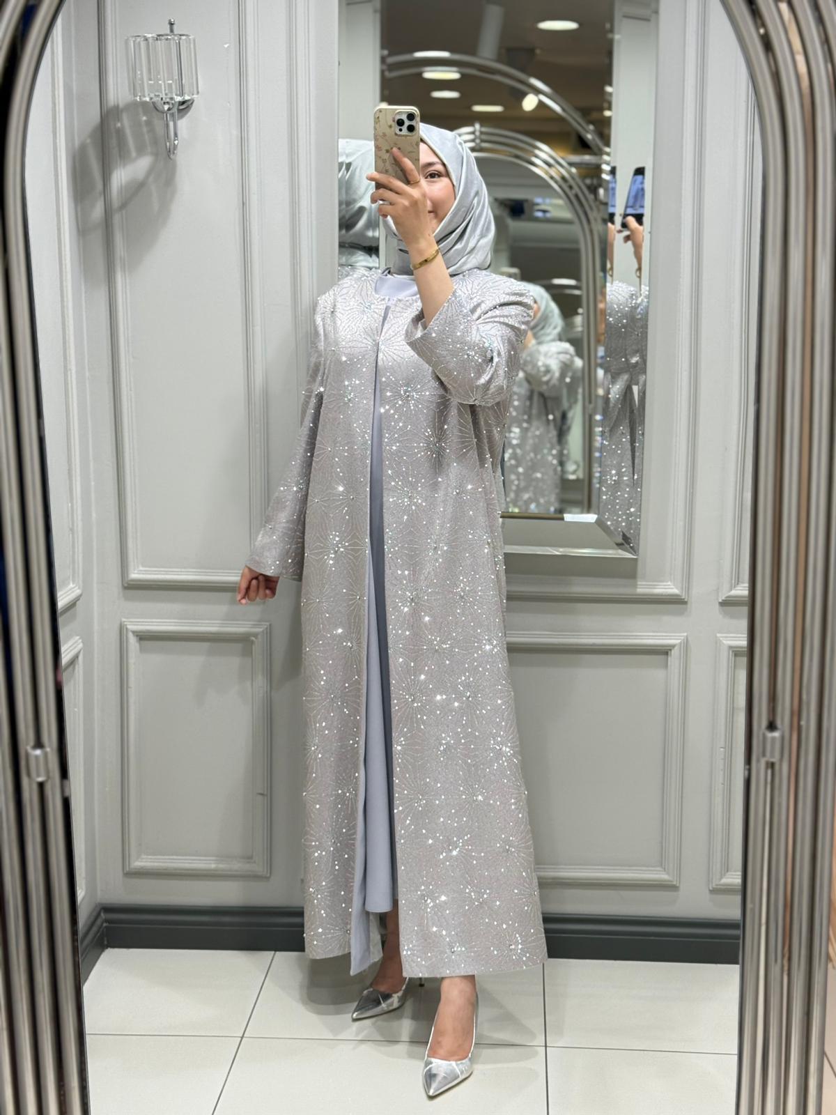 ÇÖZGÜ KAFTAN - GRI
