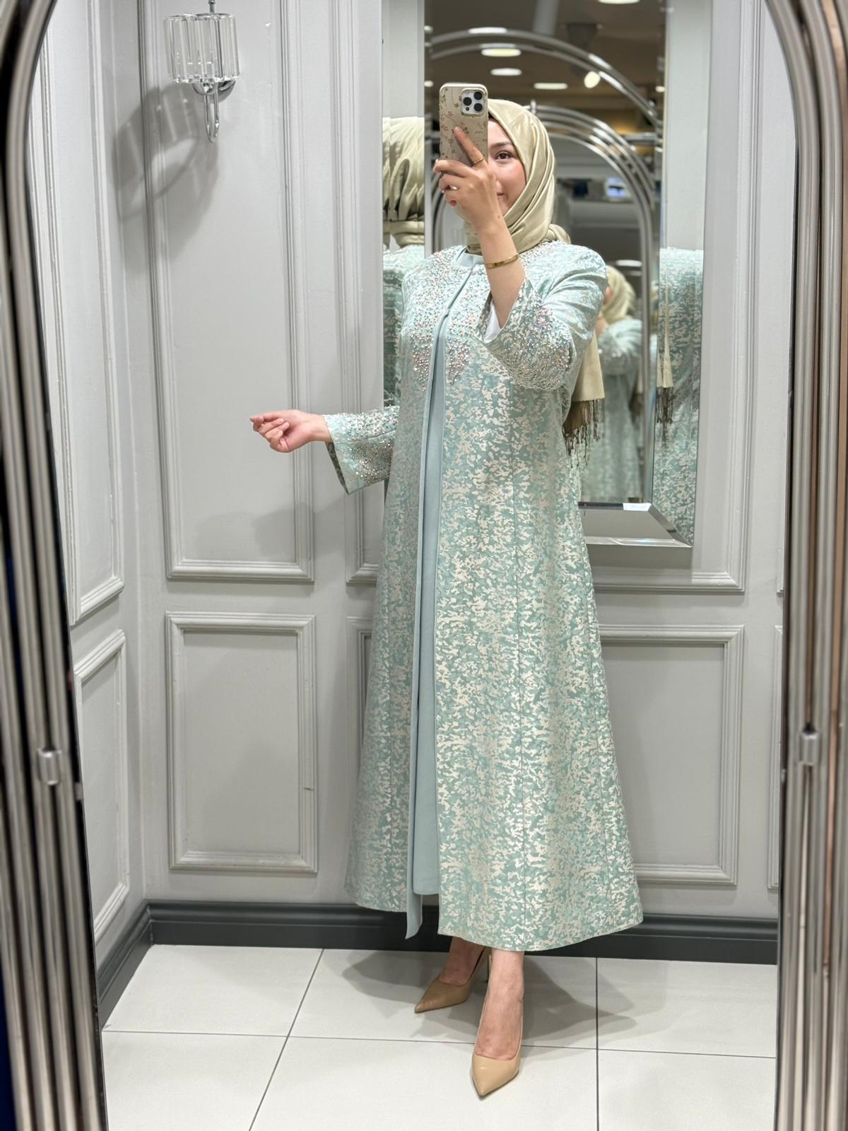 ÇÖZGÜ KAFTAN - MINT
