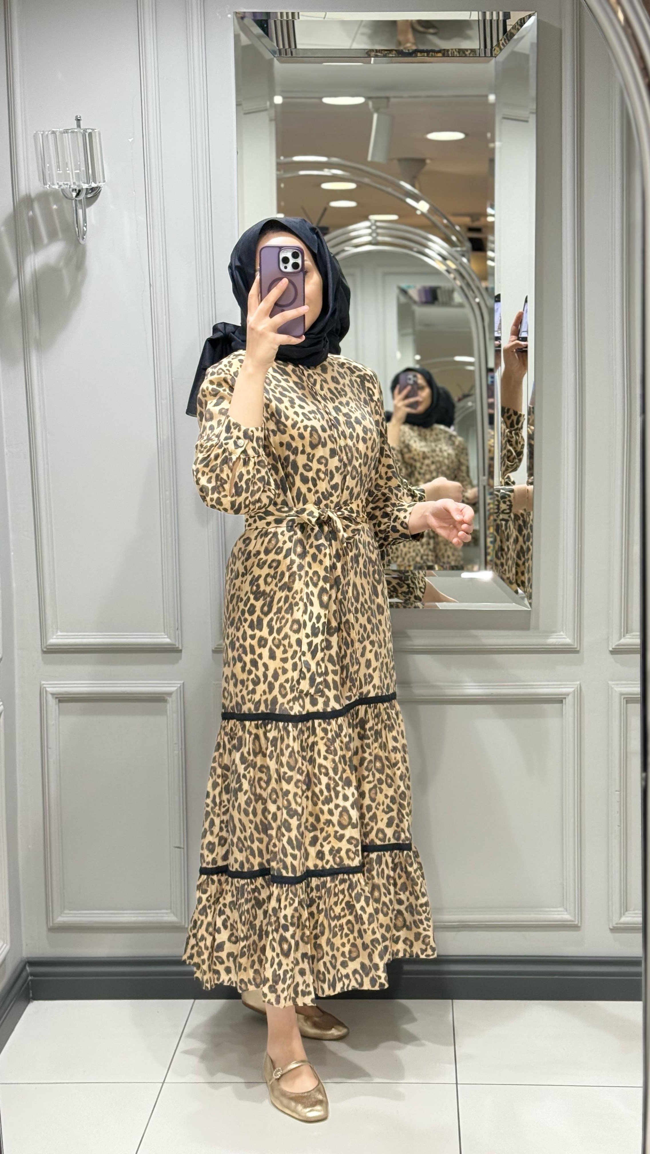 VENÖVE MASHA ELBİSE - LEOPAR