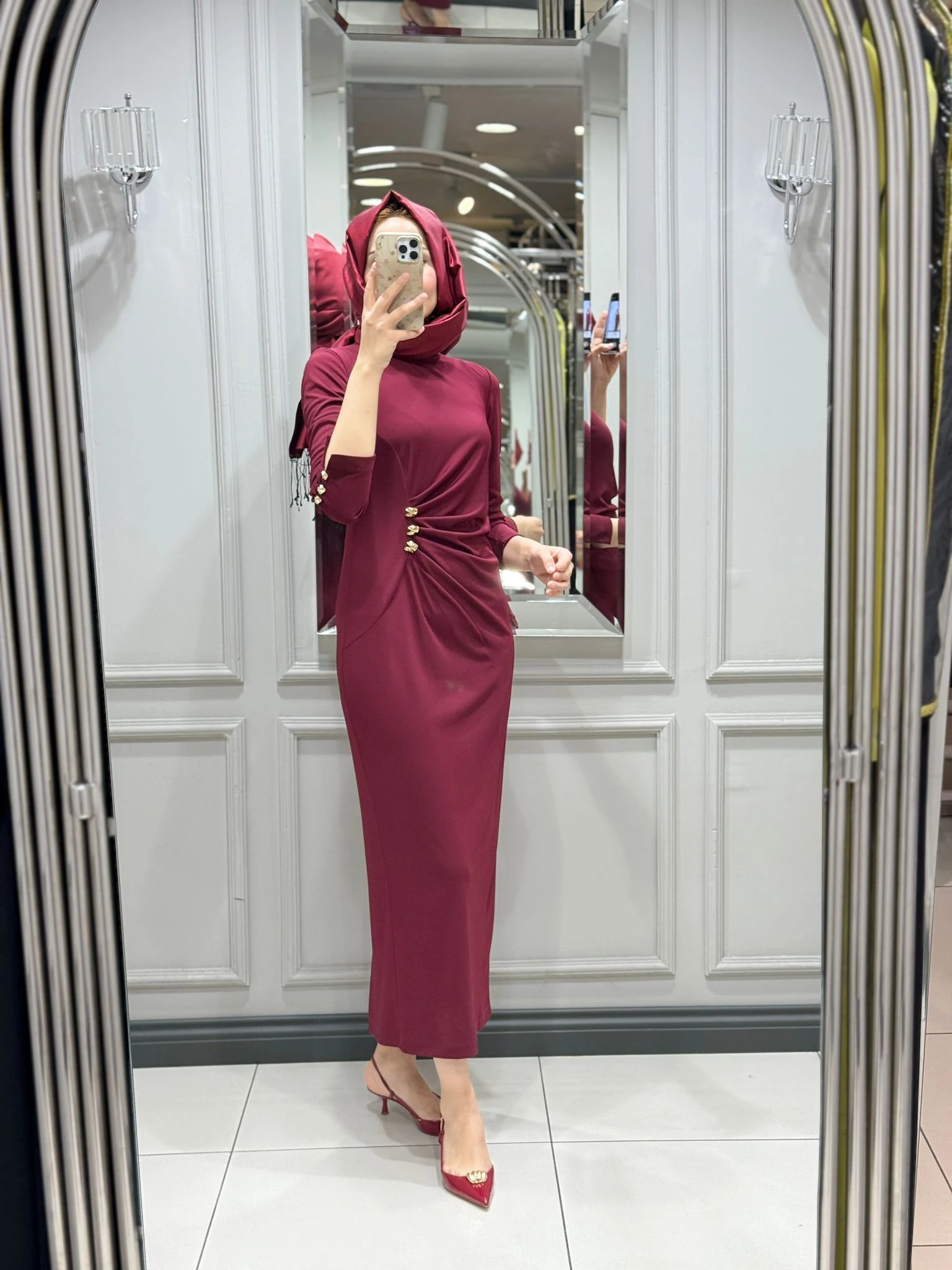 SCL ŞIK ELBİSE - BORDO