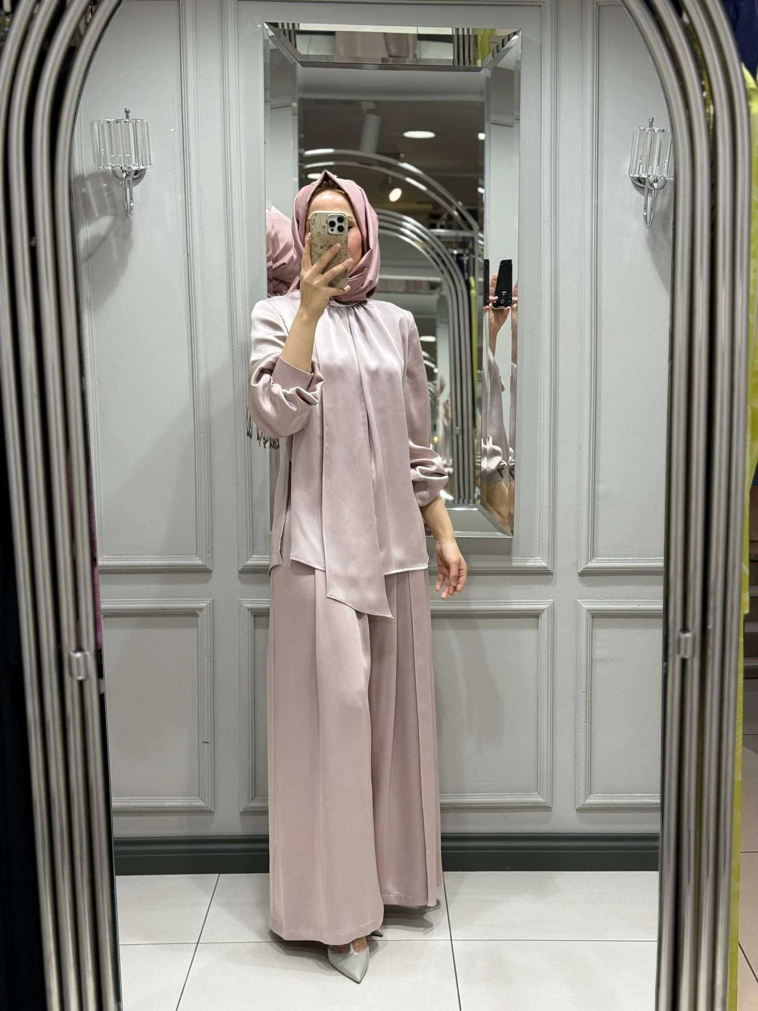 SENNA QUVİN BLUZ PANTOLON TK - PUDRA