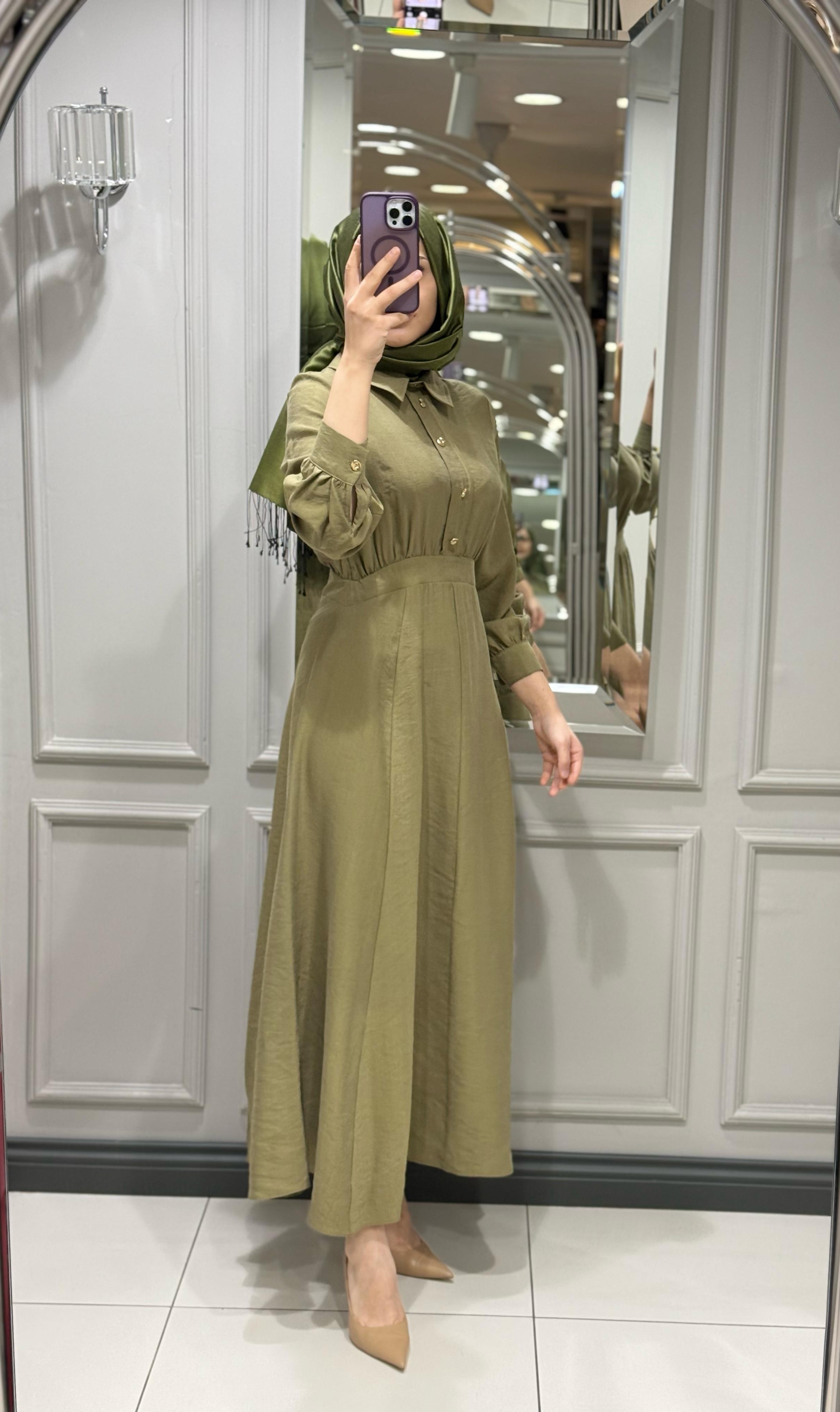 CLOCHE HERA ELBİSE - YEŞİL