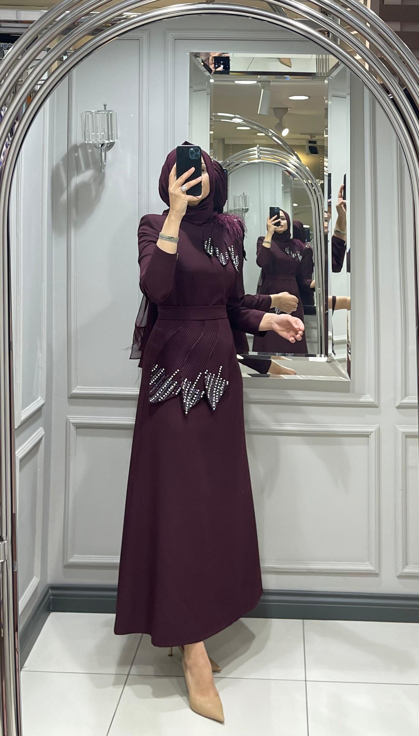 SENNA LIRIO DRESS - BORDO