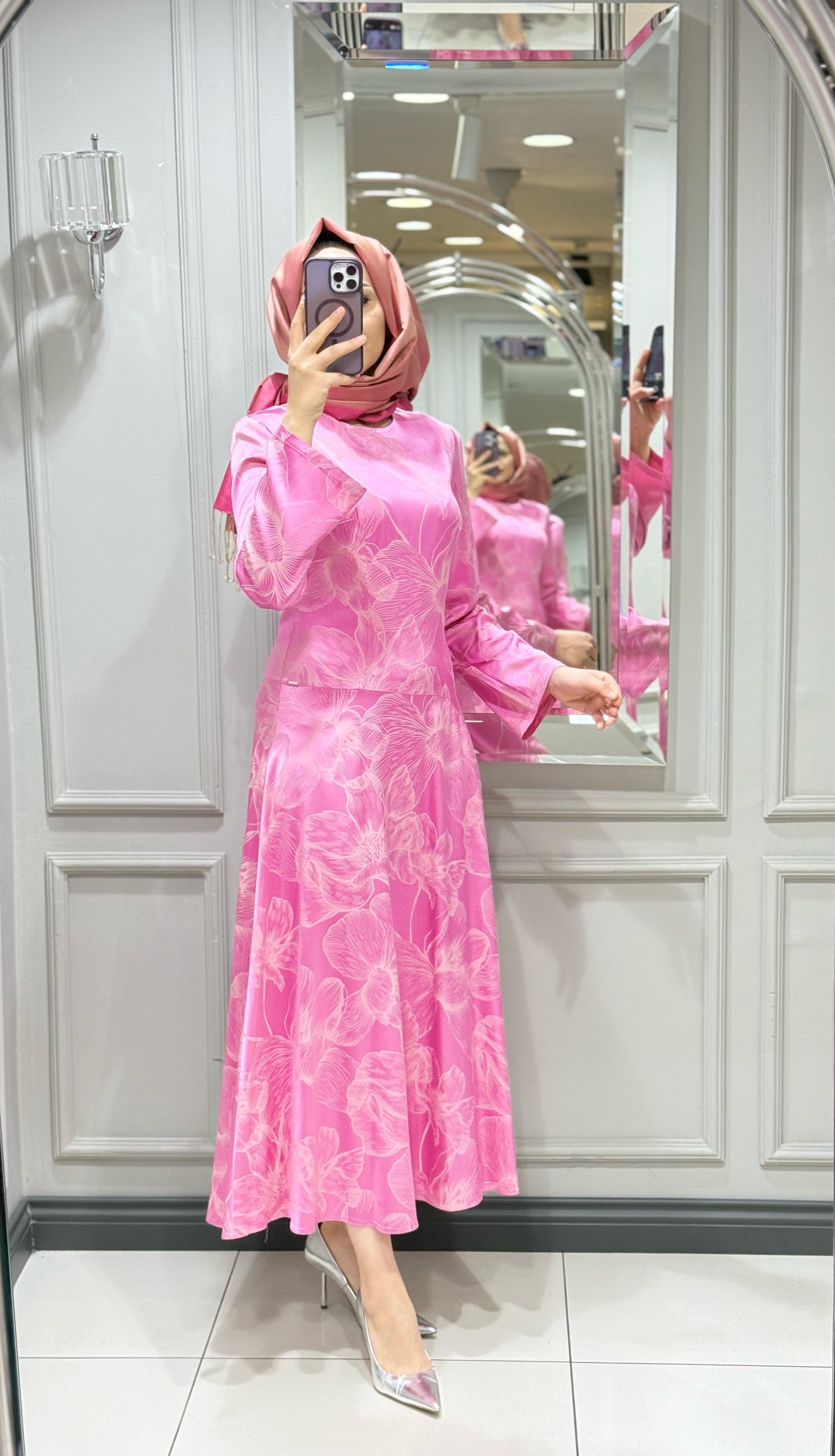 SENNA CELESTE ABİYE ELBİSE - PEMBE