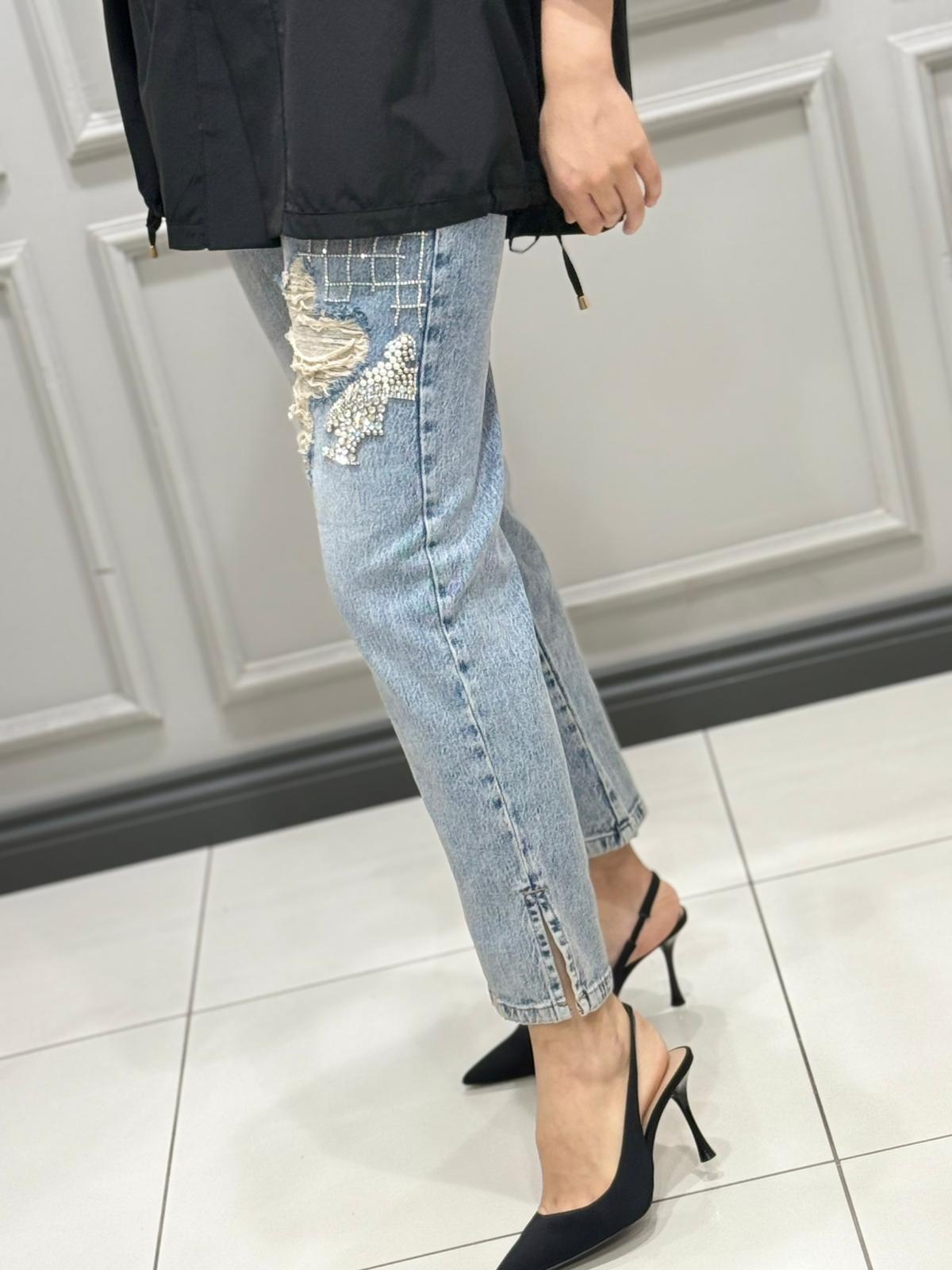 MY312 TAŞLI JEAN PANTOLON