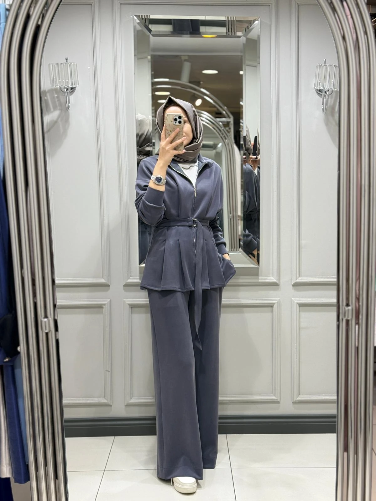 TIĞ TRİKO PANTOLONLU TAKIM - ANTRASIT