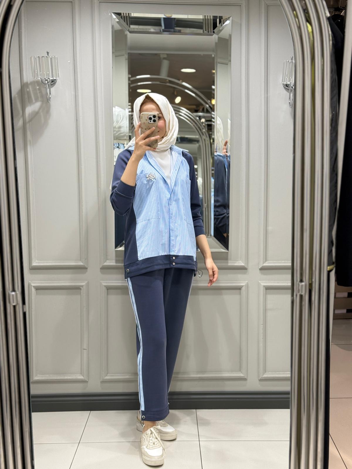 TIĞ TRİKO POPLİN PANTALON TAKIM - LACİ
