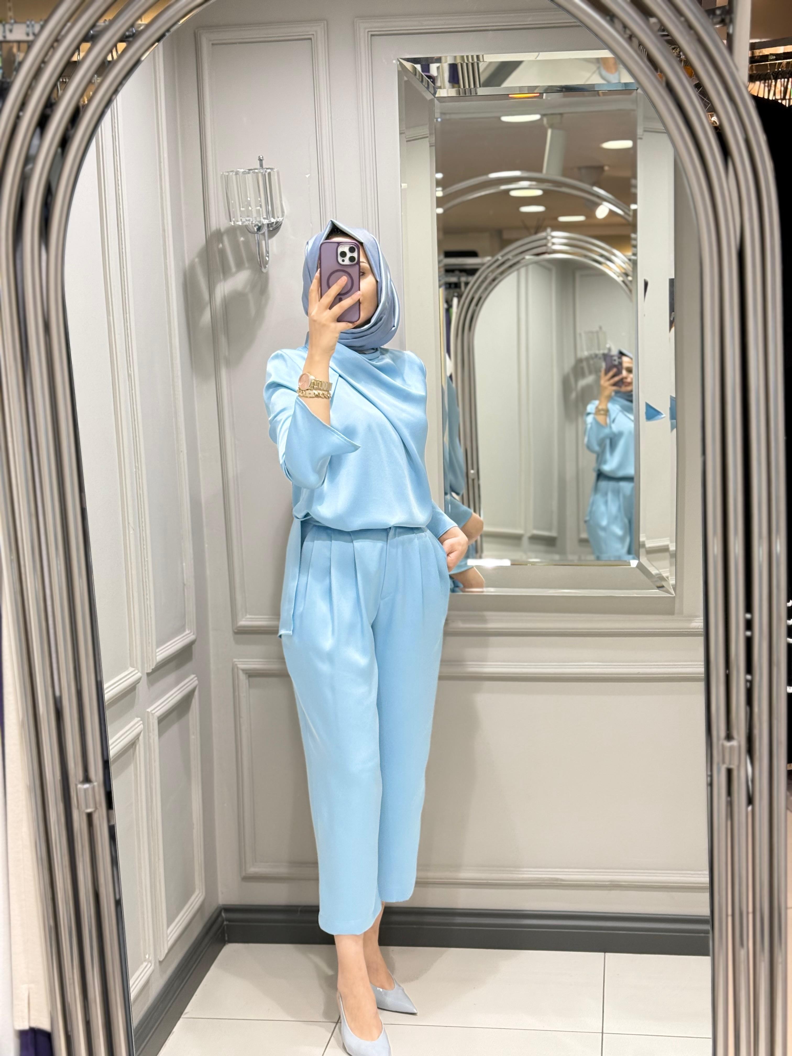 SENNA CRİSTALLE BLUZ PANTOLON TAKIM YEŞİL