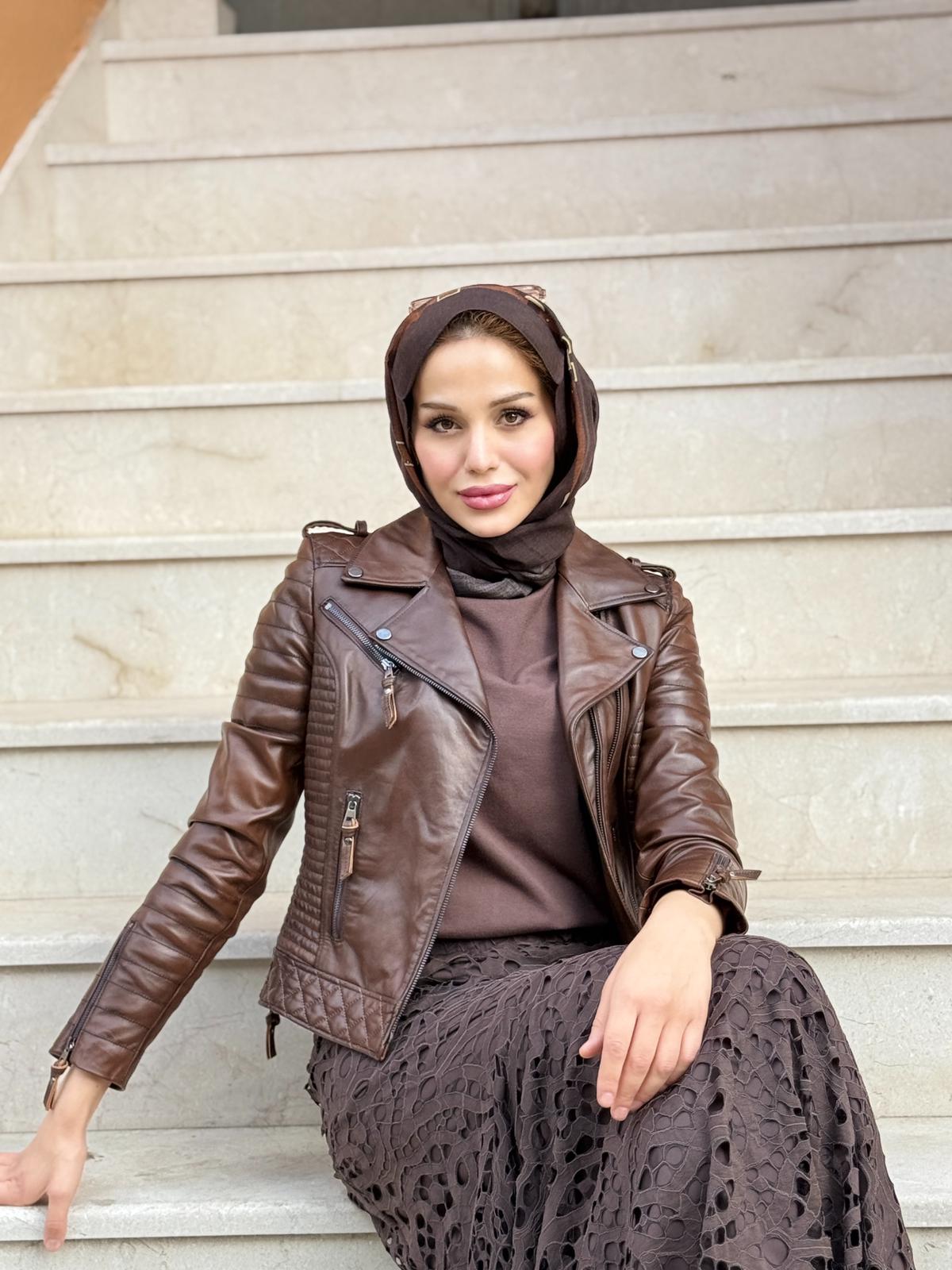 BARUT DERİ KISA CEKET - ANTIK