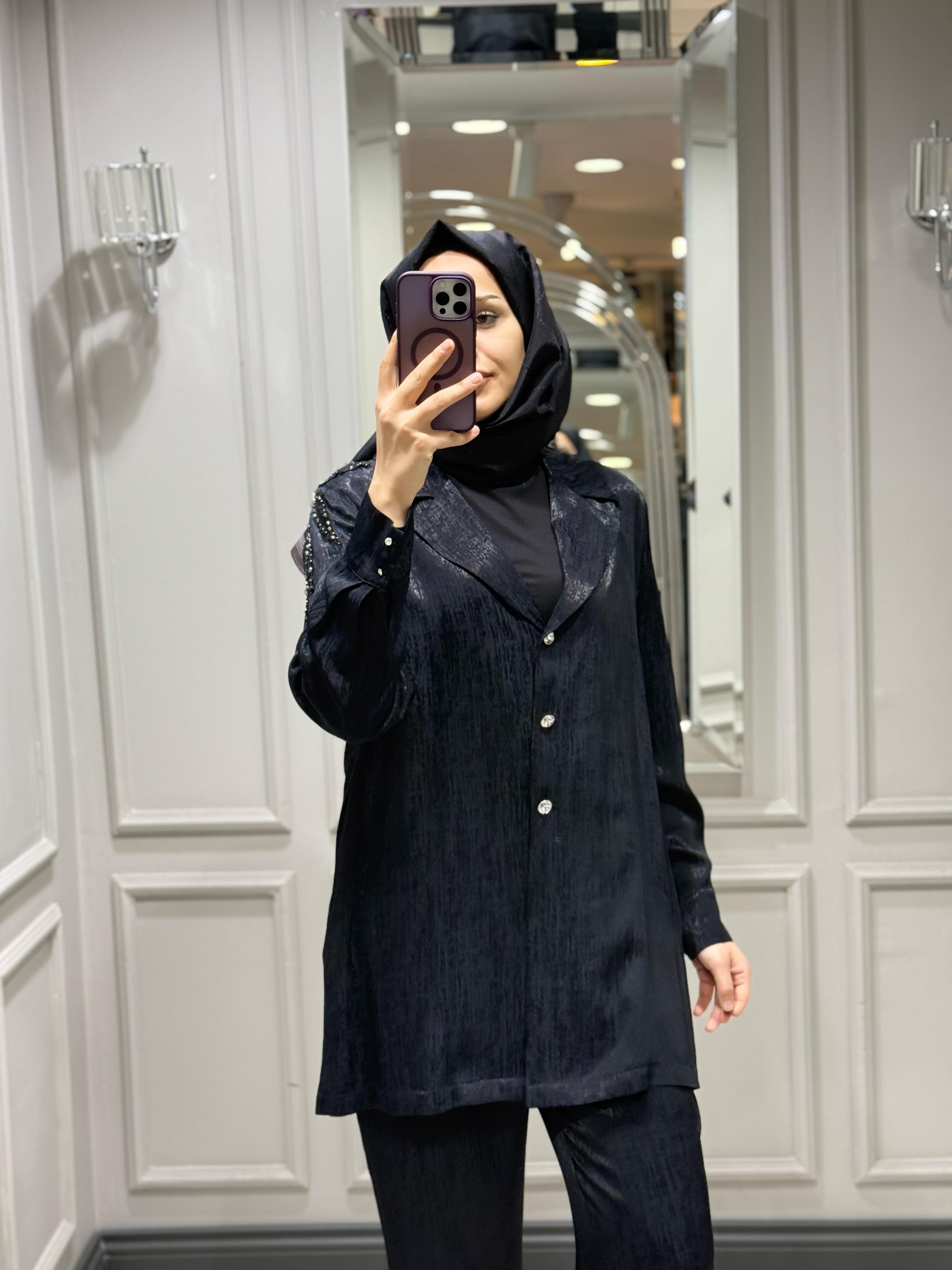 GALAXİ CEKET PANTOLON TAKIM SİYAH 