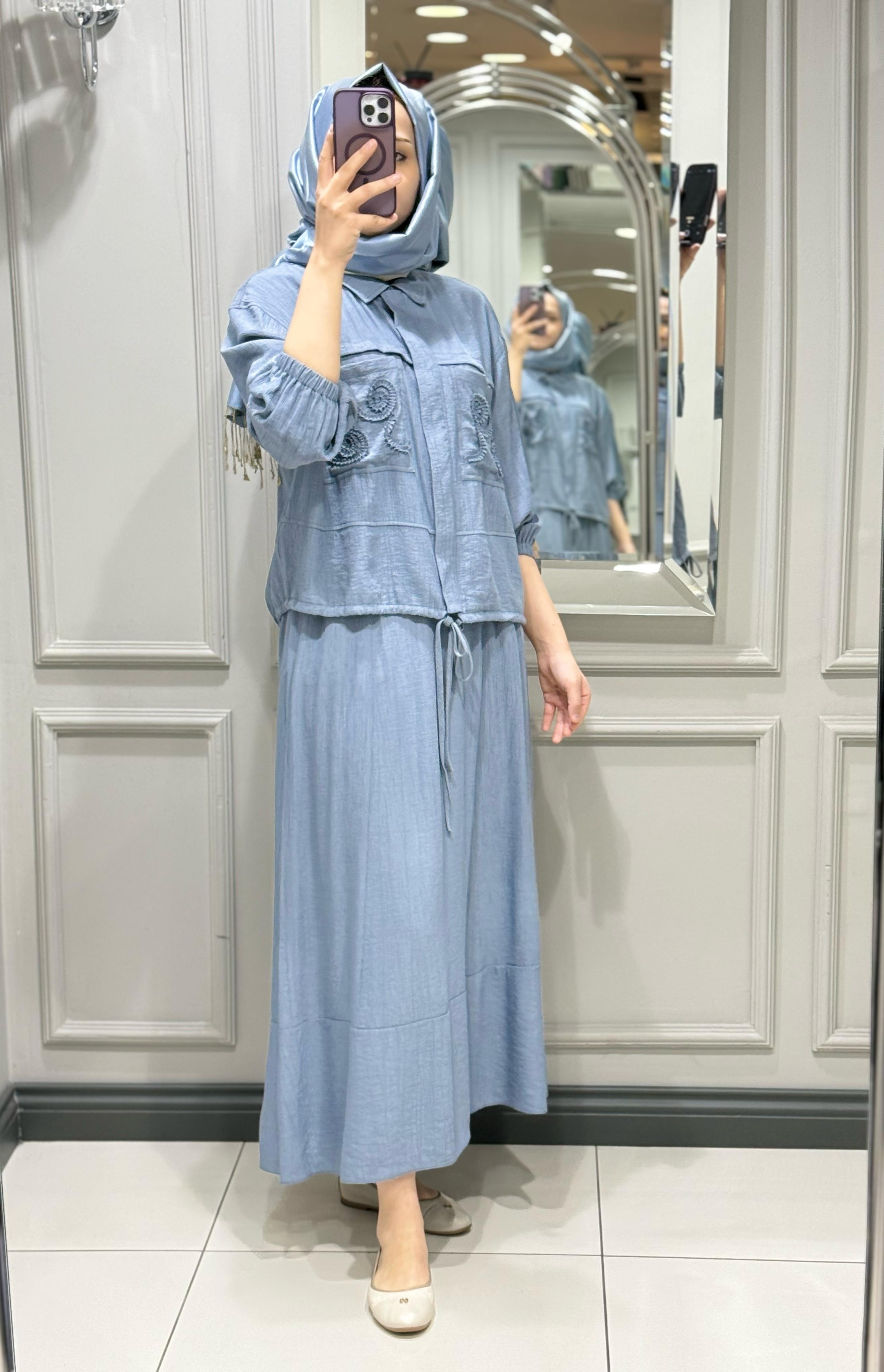 CLOCHE NAVY ETEKLİ TAKIM - MAVI