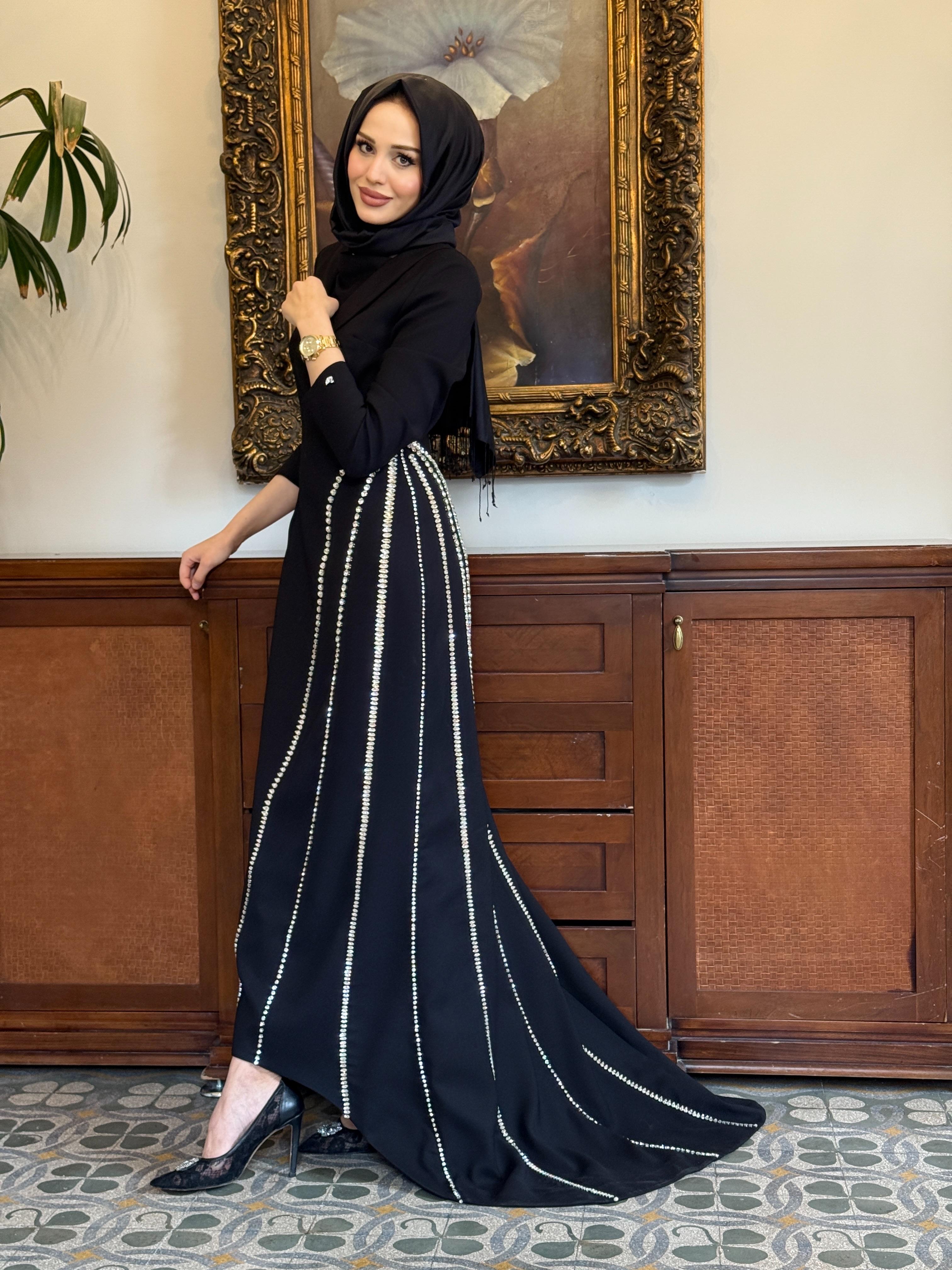 SENNA NOA ABİYE ELBİSE - SİYAH