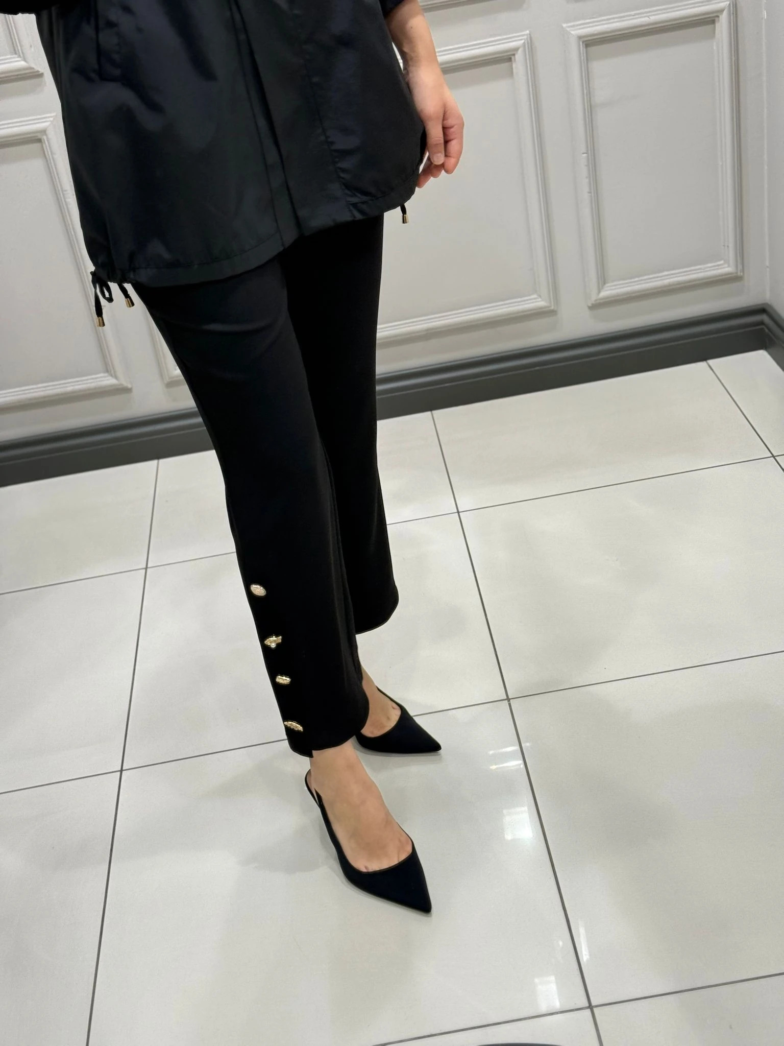 MY312 AKSESUARLI PANTOLON - SİYAH