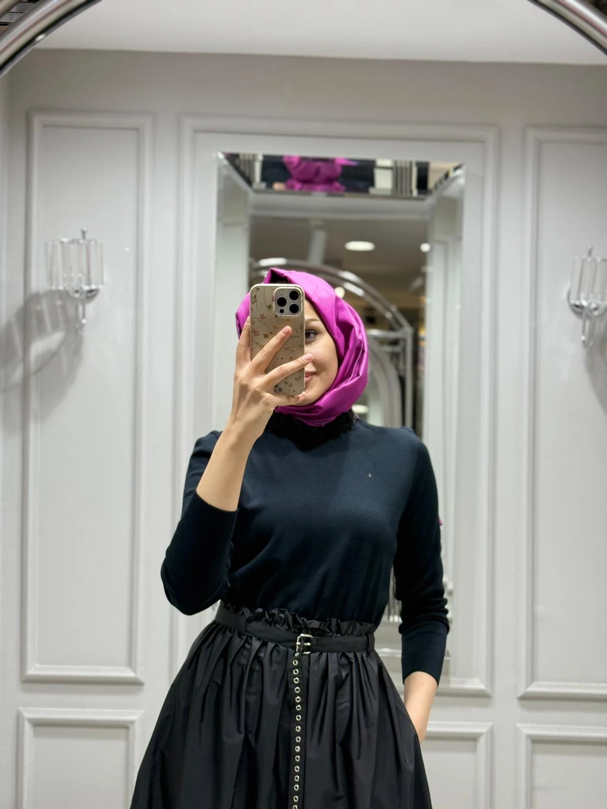 TIĞ TRİKO PARAŞÜT ETEKLİ ELBİSE