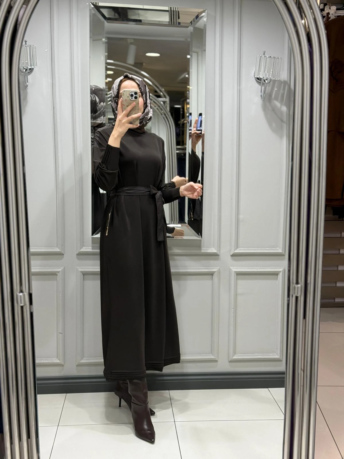 MİİSWHENCE ELBİSE - KAHVE