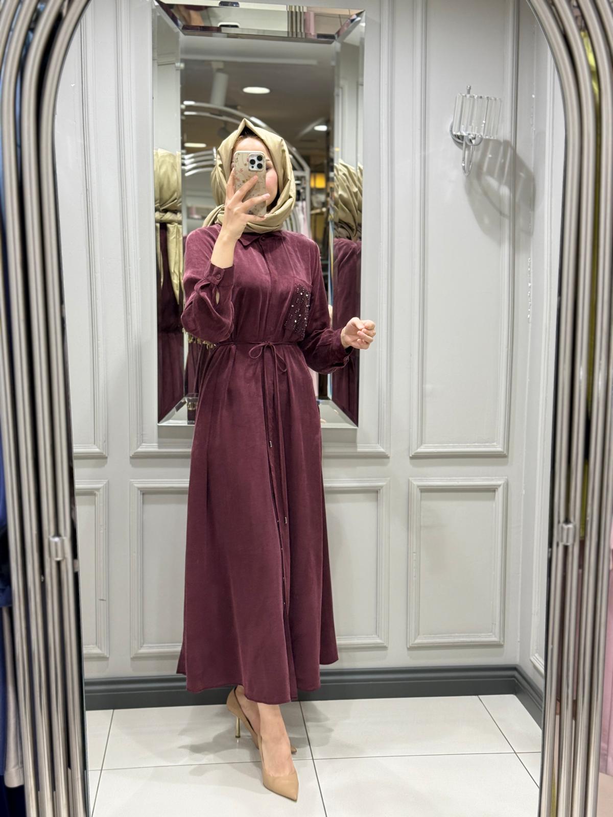 ALMARWAH ELBİSE - BORDO