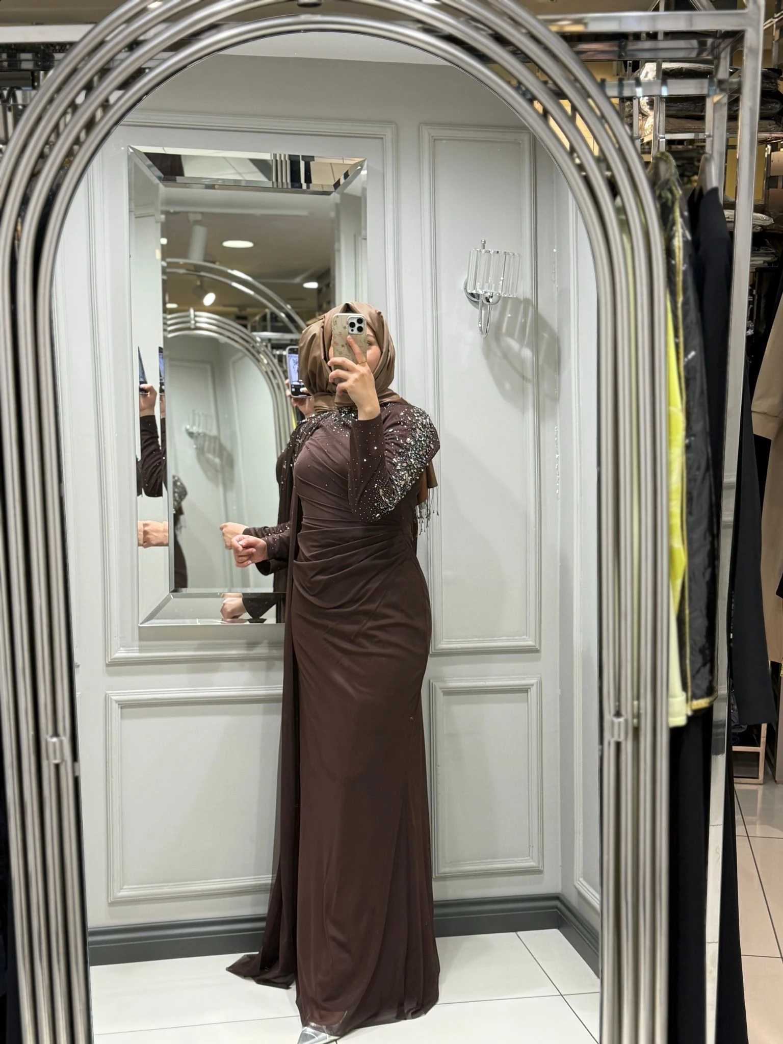 FASHION NIGHT ELBİSE - KAHVE