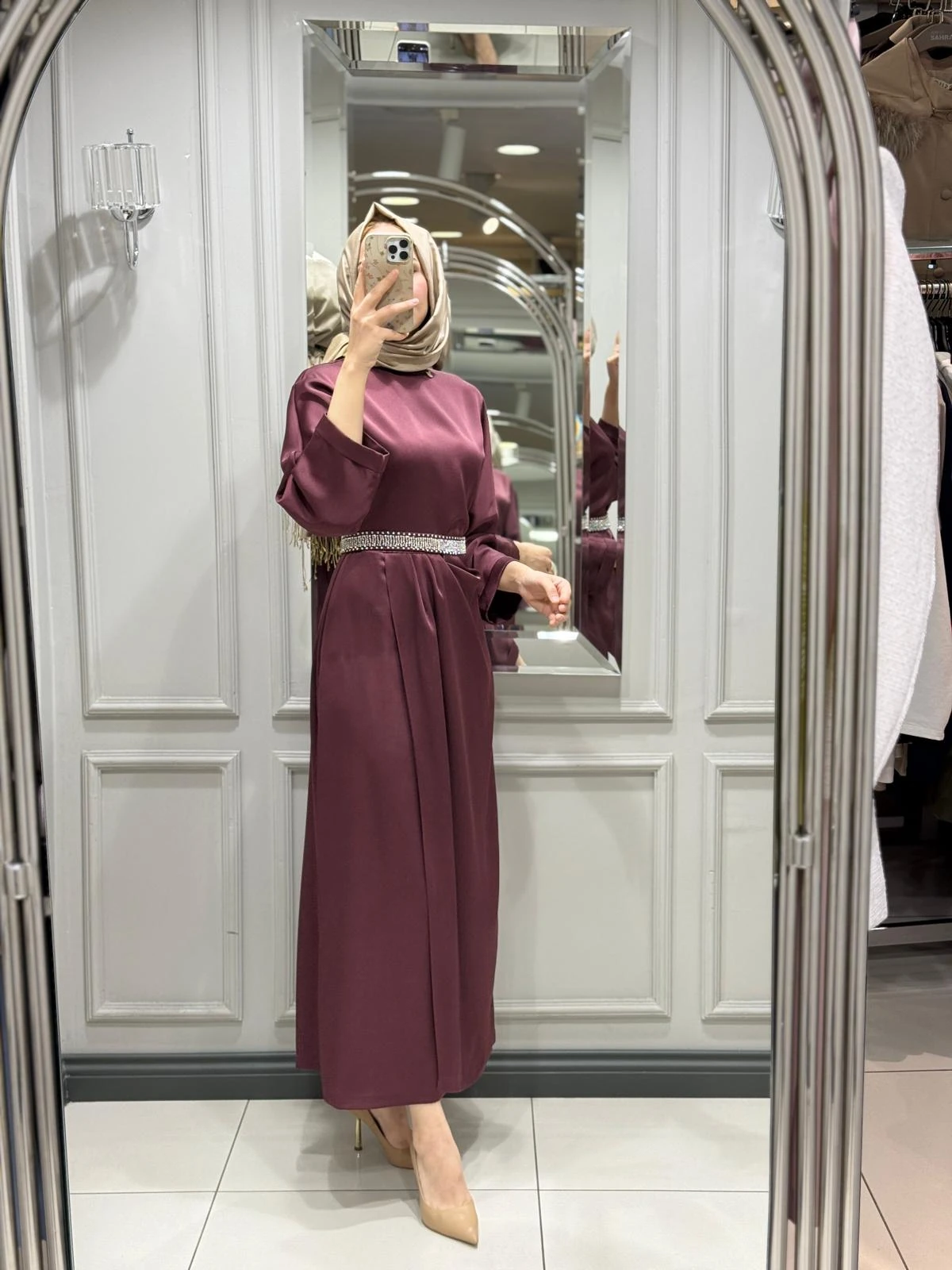 SENNA REYNA ELBİSE - BORDO