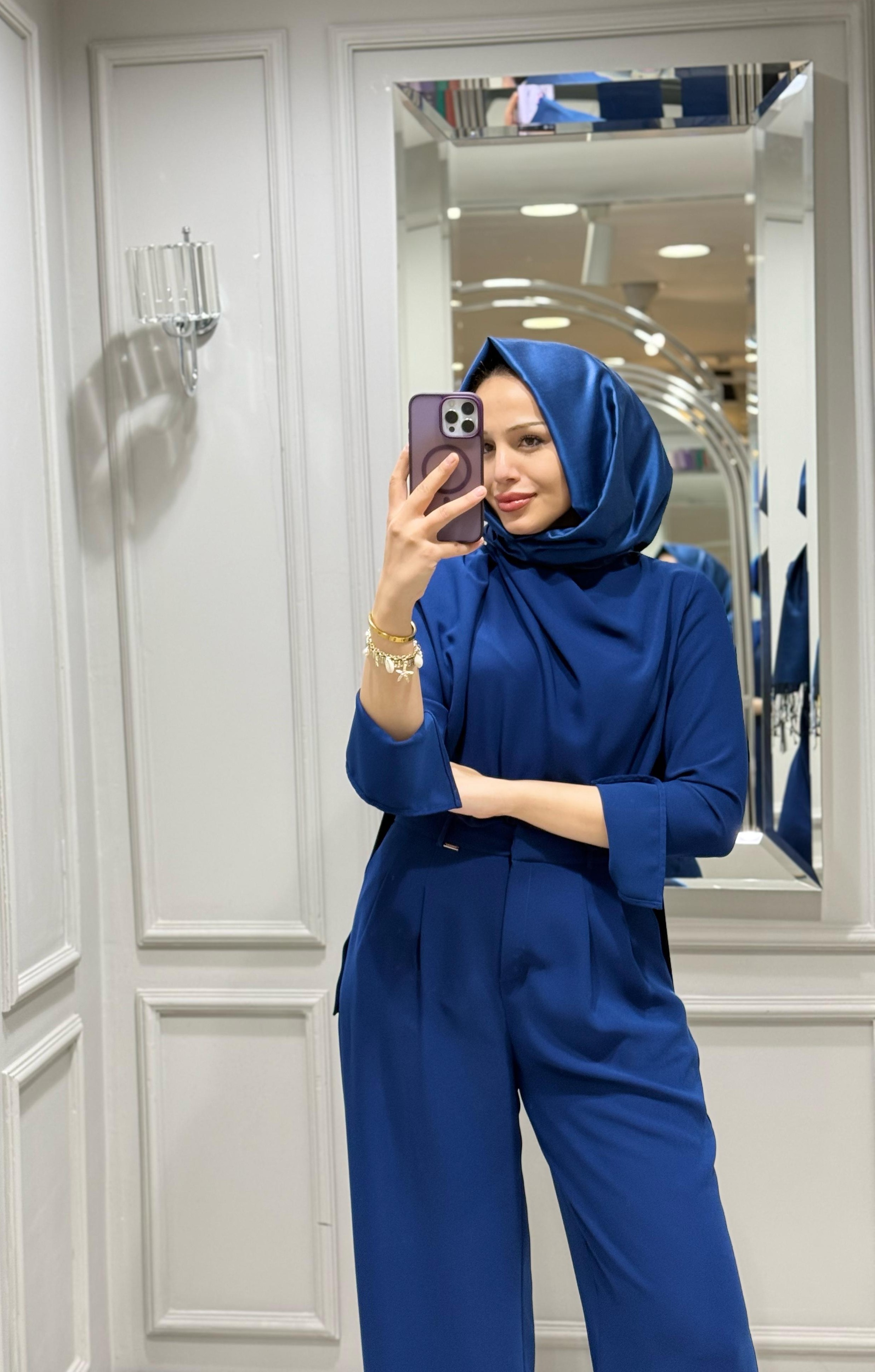 SENNA QUARTZ BLUZ PANTOLON TAKIM LACİVERT