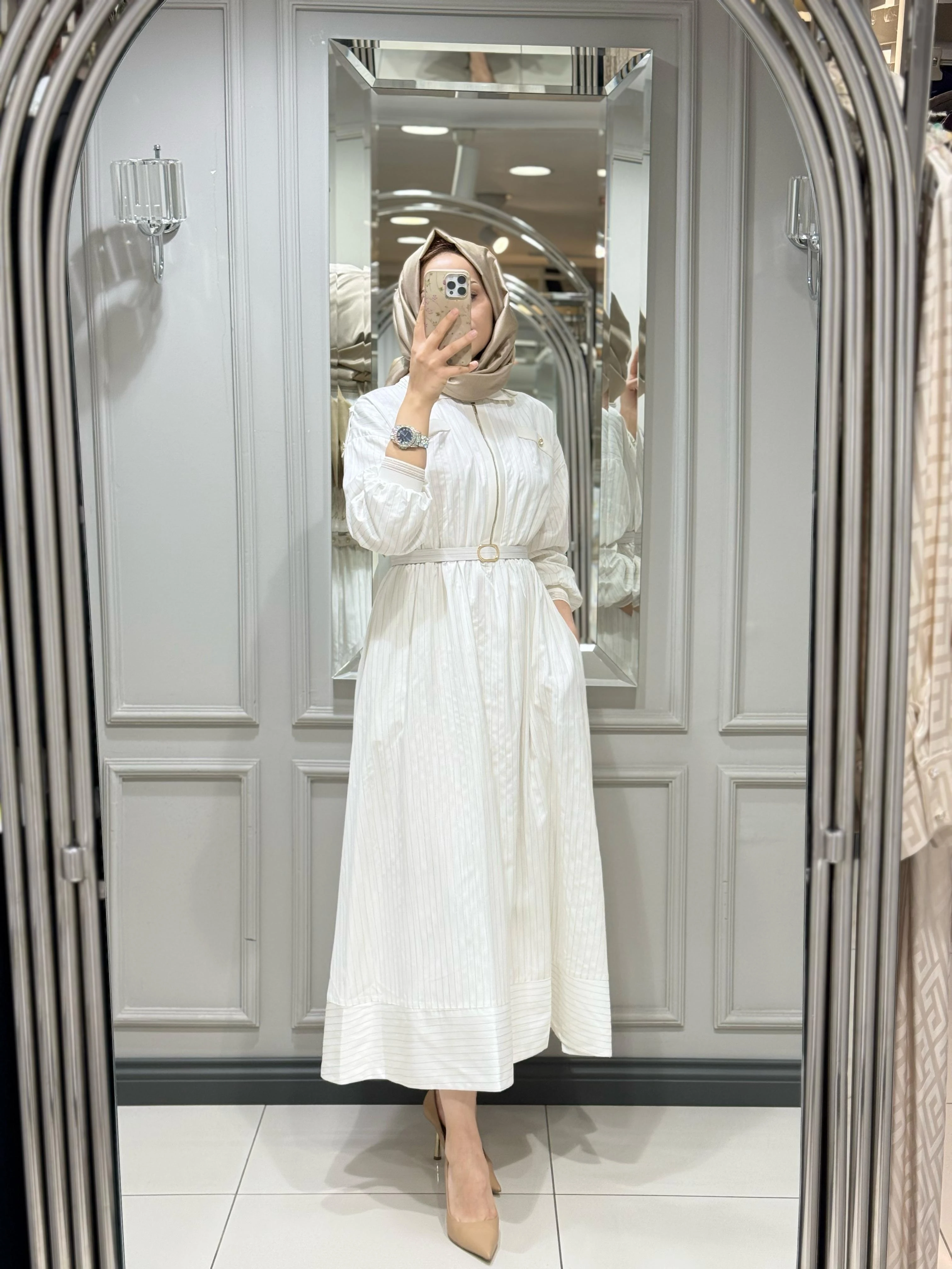 SENNA IVORY ELBİSE - EKRU