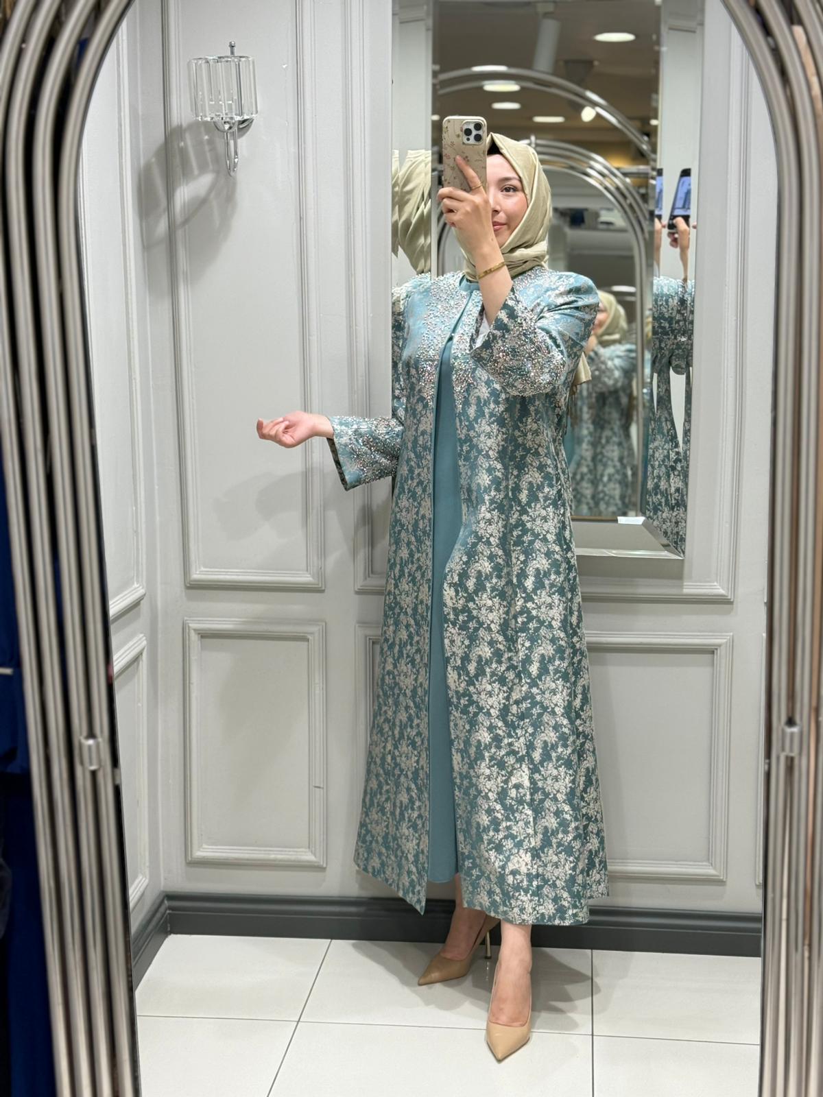 ÇÖZGÜ KAFTAN - YEŞİL