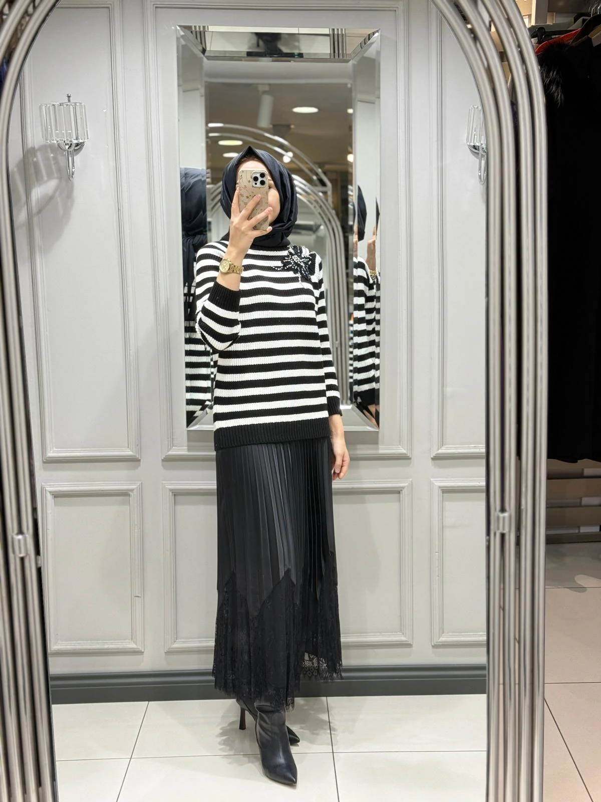 VENÖVE ISCO TRİKO KAZAK - SİYAH ÇİZGİLİ