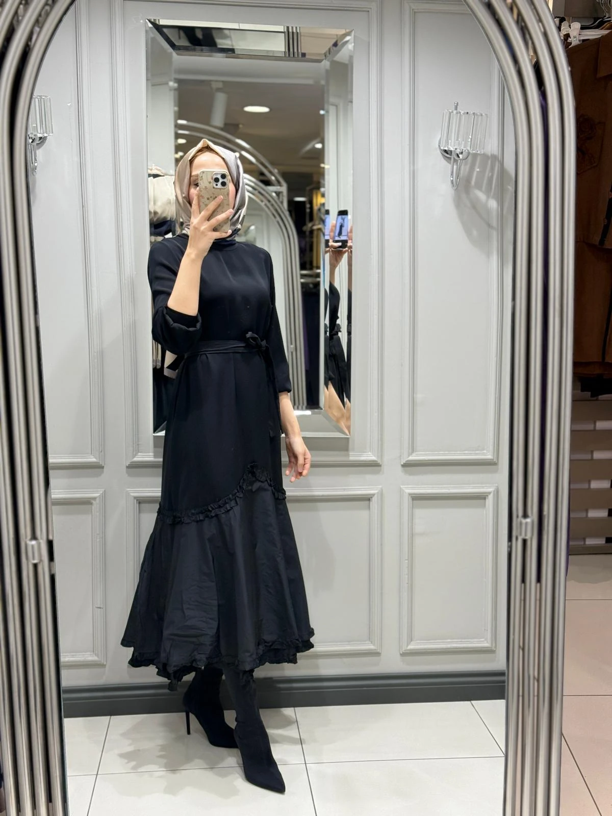 MİSSWHENCE ELBİSE - SİYAH