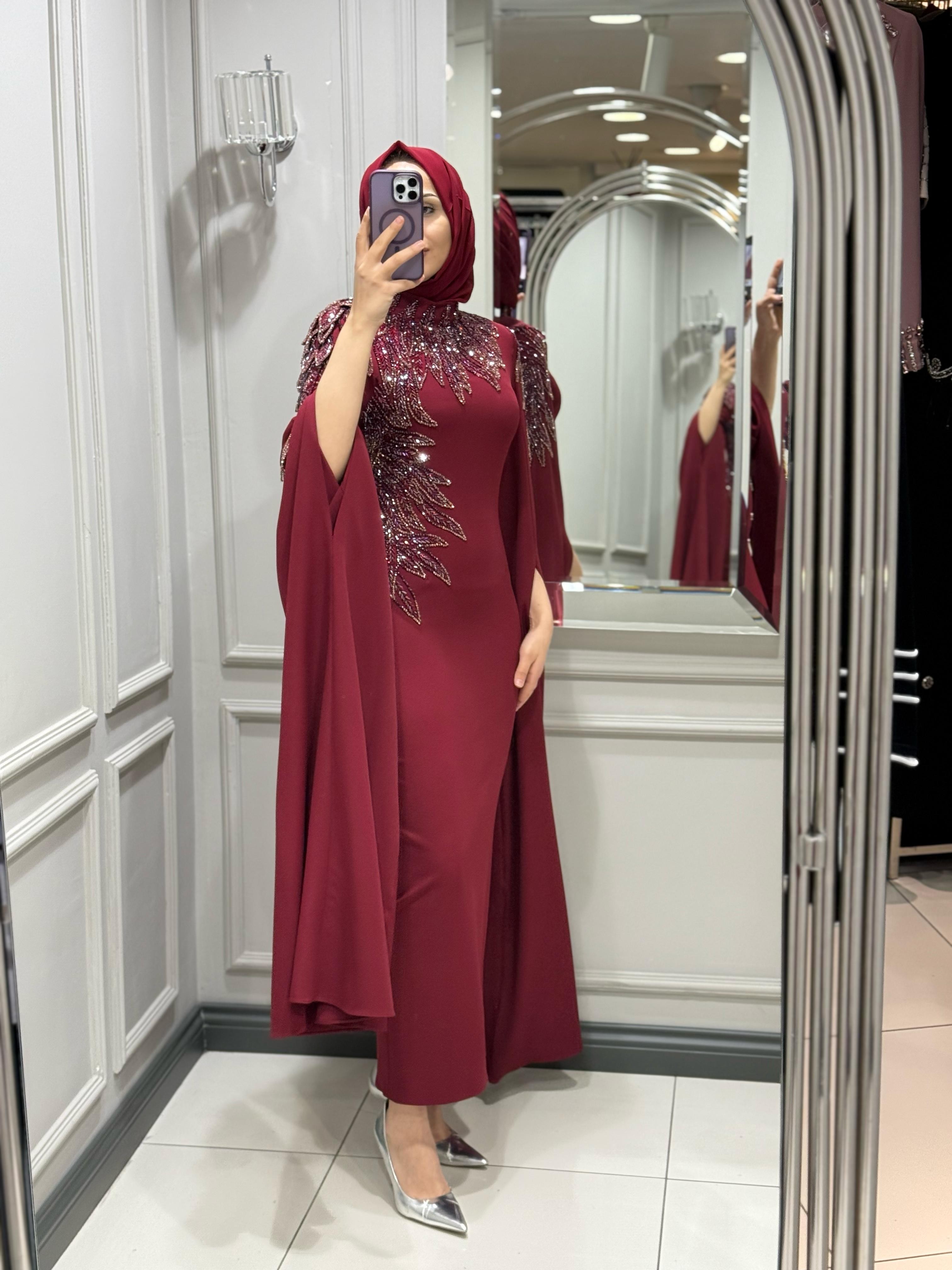 WHITE CORNER ELBİSE - BORDO