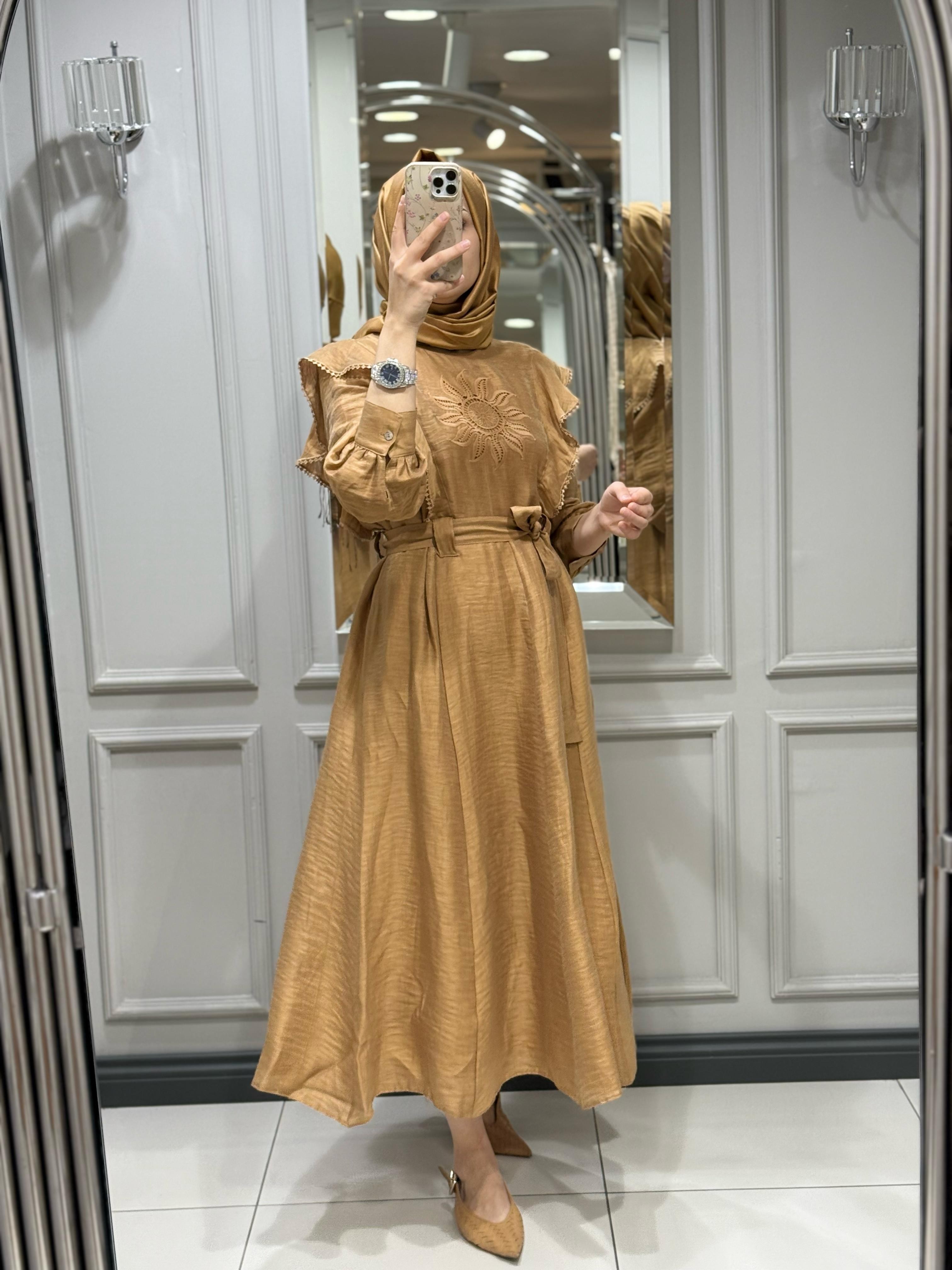 VENÖVE RUBY ELBİSE - CAMEL