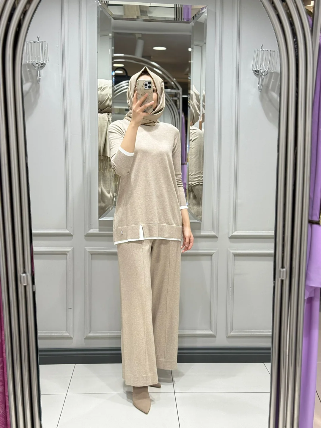 DALİDA YAKASI YIRTMAÇLI TRİKO TUNİK TAKIM