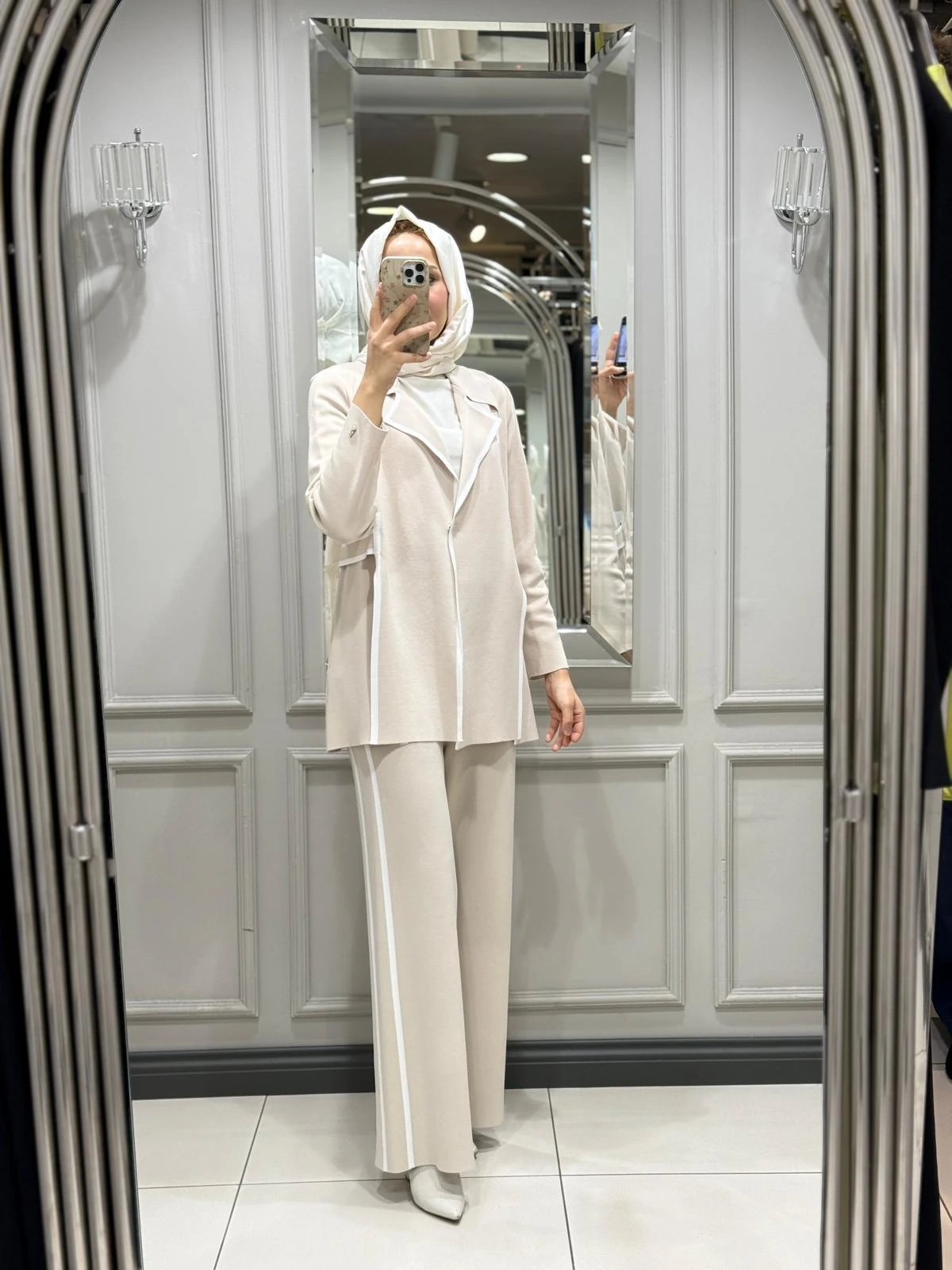 DALİDA ŞERİT ÇİZGİLİ CEKET - STONE