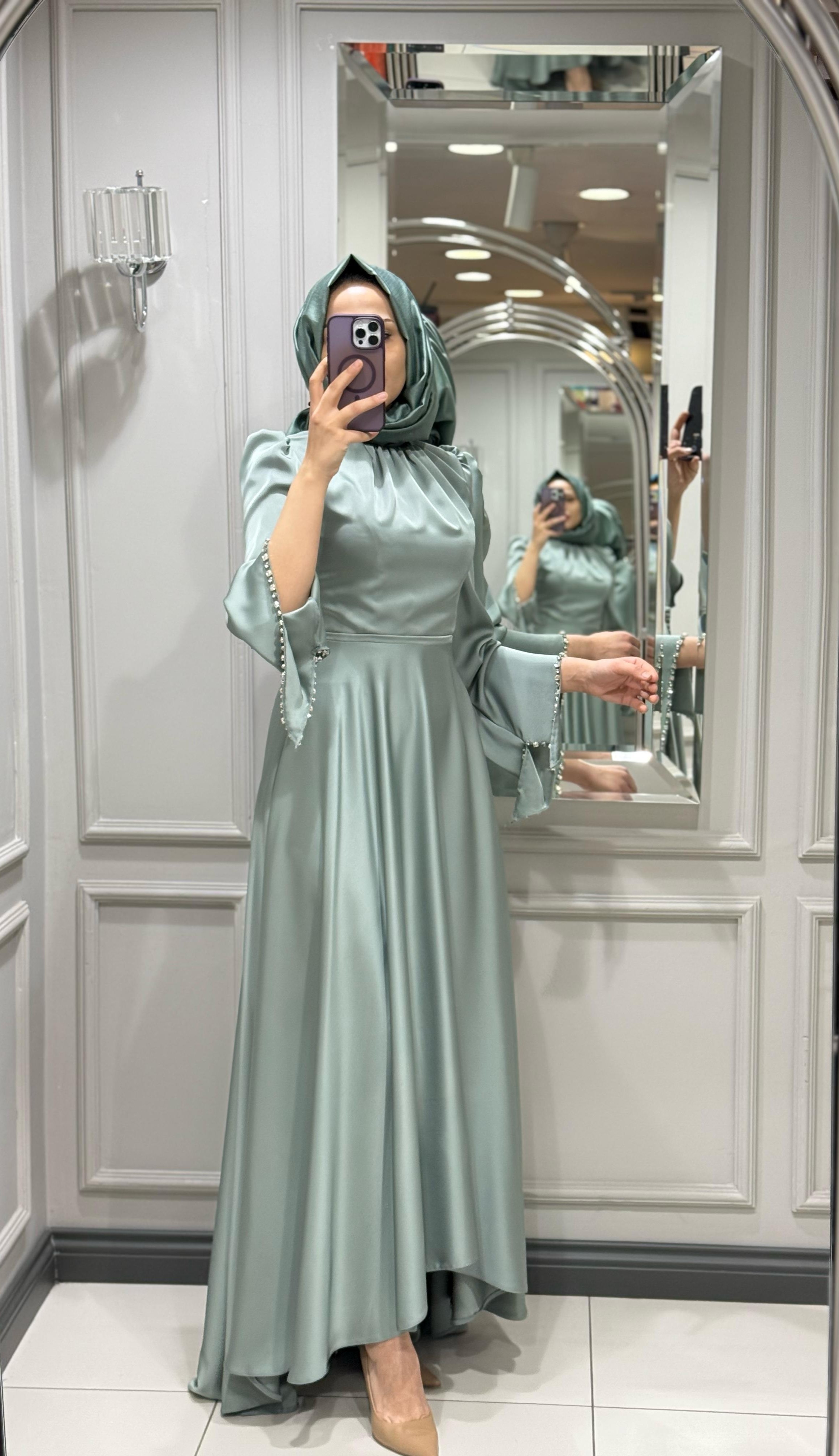 FASHION NIGHT EVALİZA ABİYE - MINT