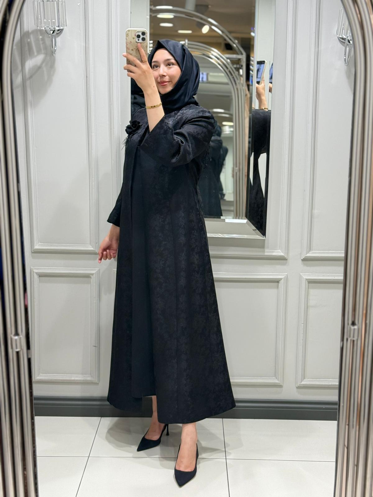 ÇÖZGÜ KAFTAN - SİYAH